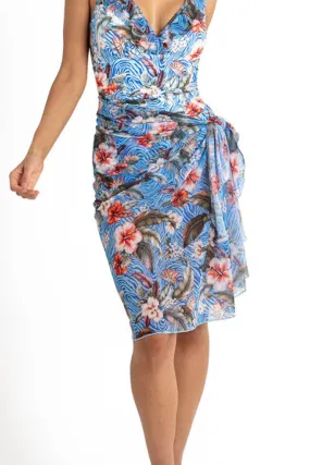 Africa Midi Mesh Sarong - Sky