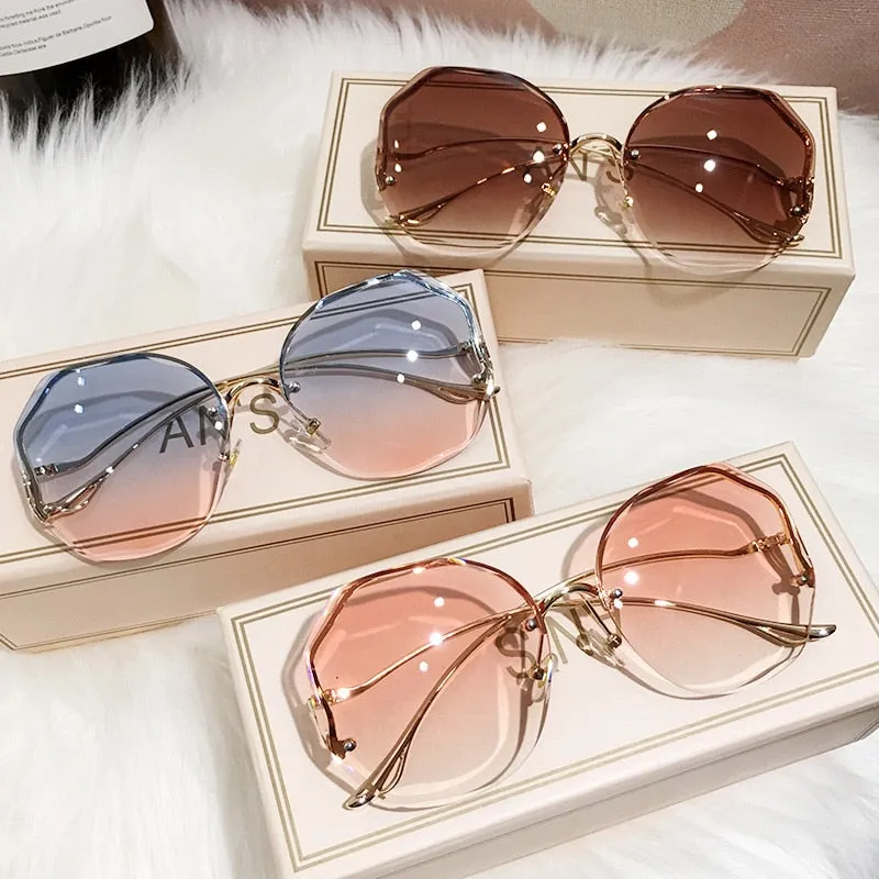 ANS Design Women's Elegant Fine Fashion Ocean Water Cut Luxury Style Sunglasses