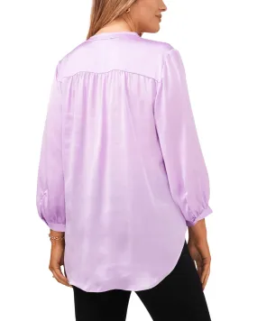 Aurora V-Neck Blouse | SOFT IRIS