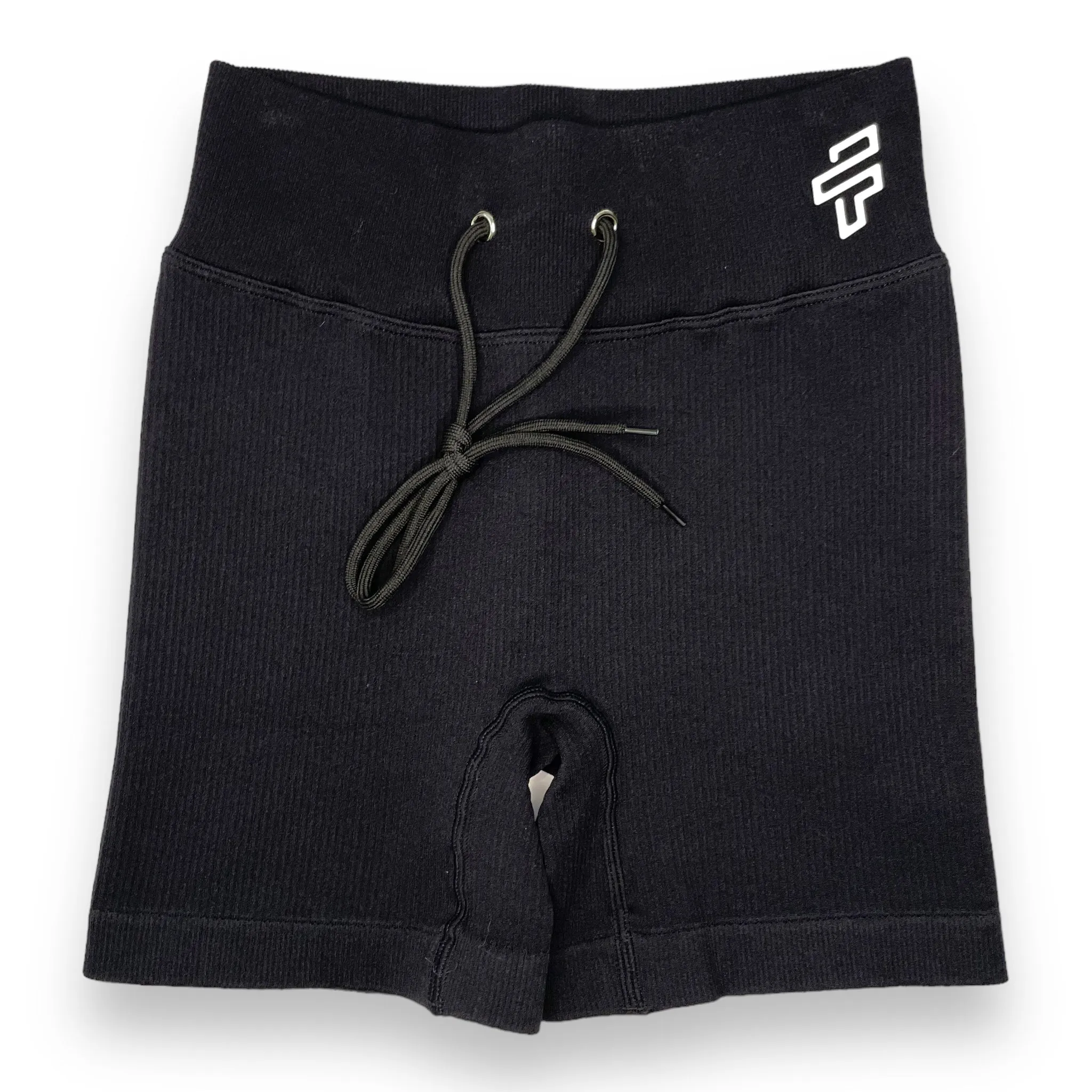 Black Ribbed Shorts