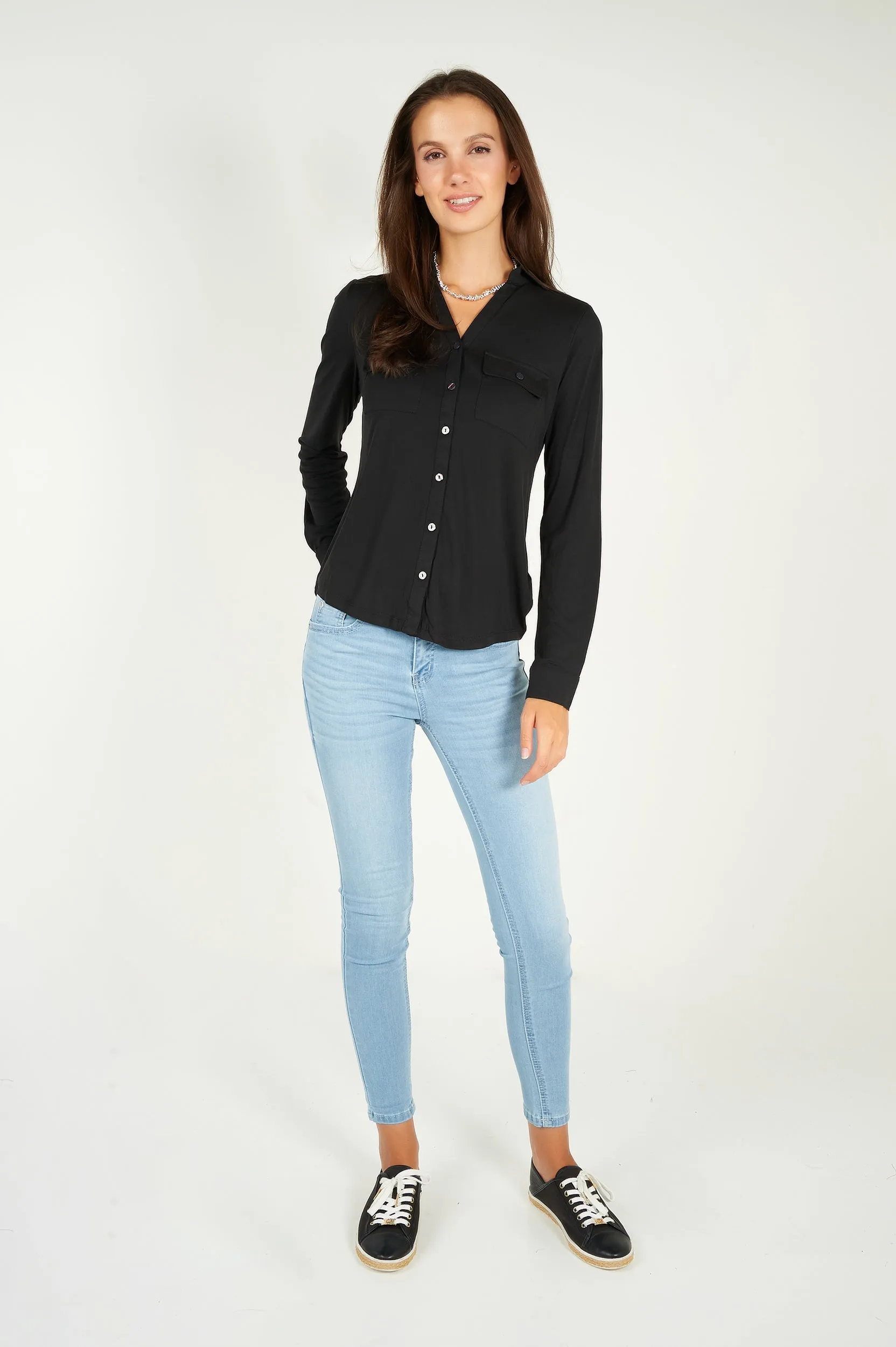 Blouse à manches longues - LOUANNE-W2 - (E-A15) - VENTE FINALE