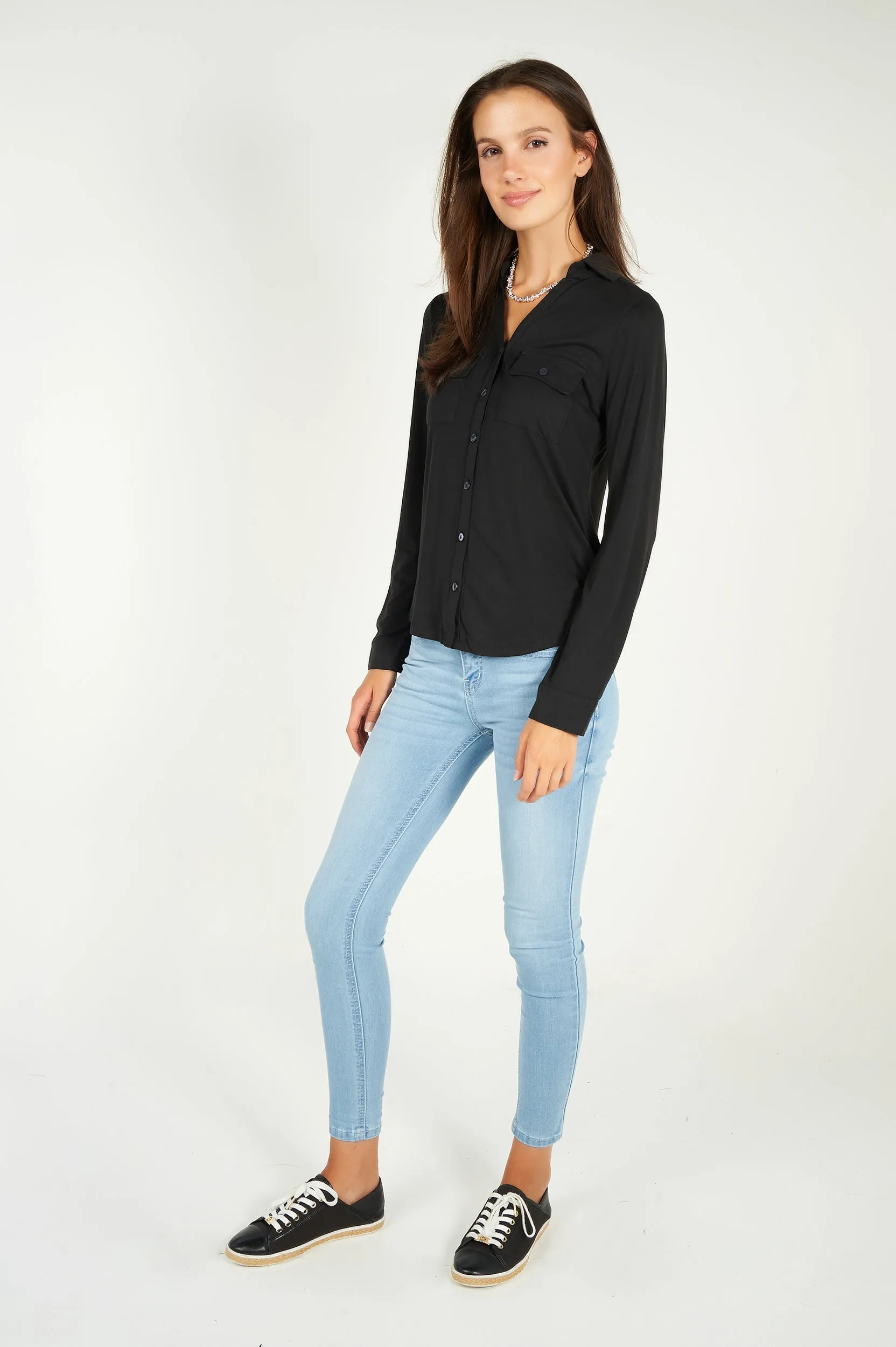 Blouse à manches longues - LOUANNE-W2 - (E-A15) - VENTE FINALE