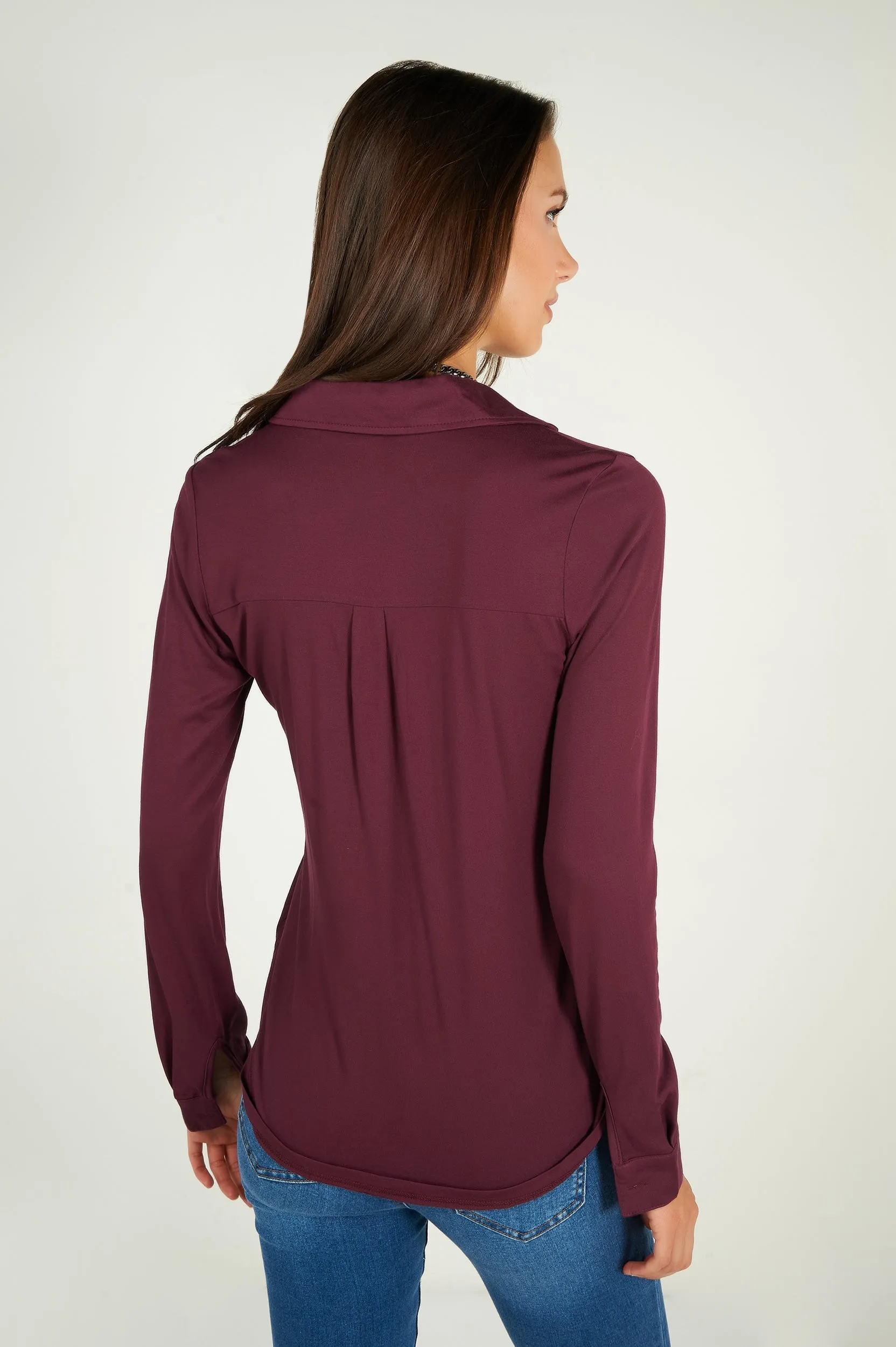Blouse à manches longues - LOUANNE-W2 - (E-A15) - VENTE FINALE
