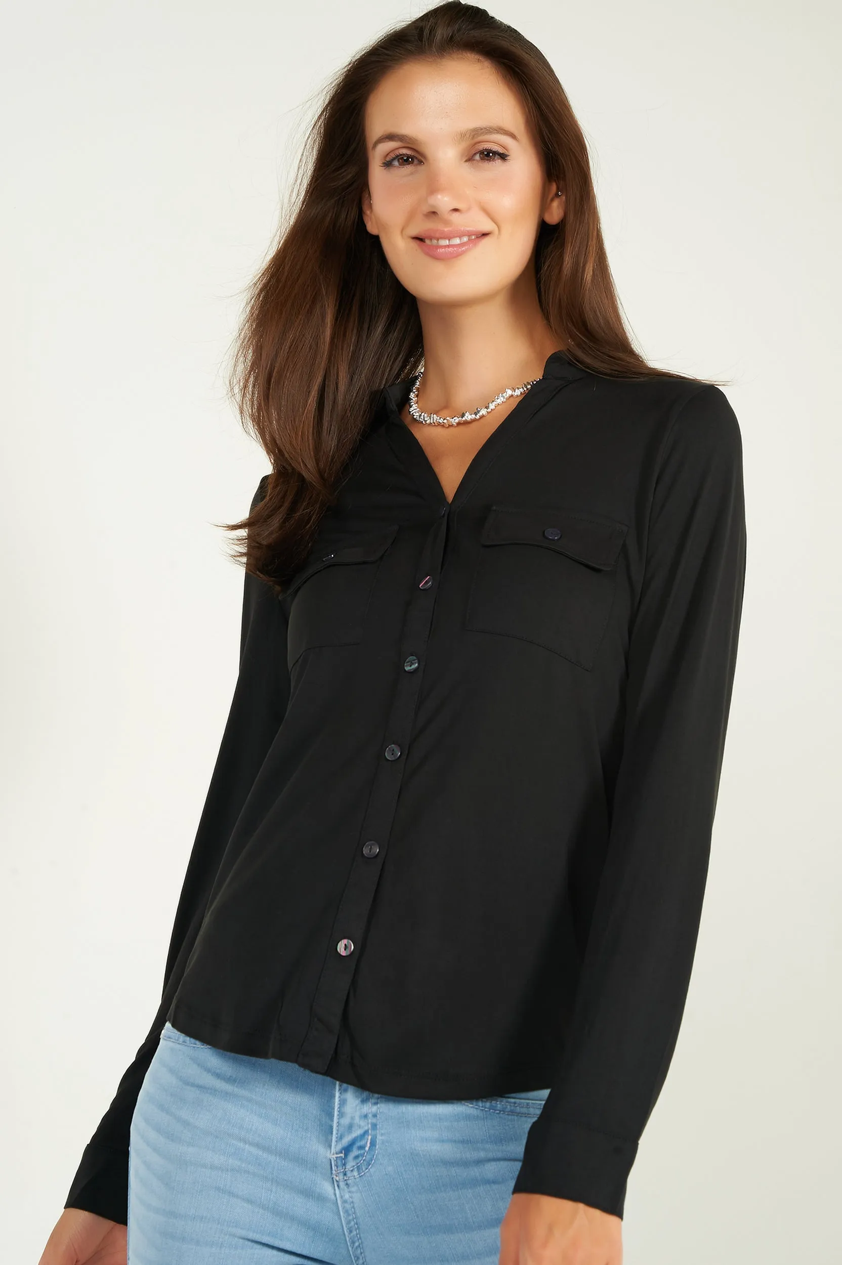 Blouse à manches longues - LOUANNE-W2 - (E-A15) - VENTE FINALE