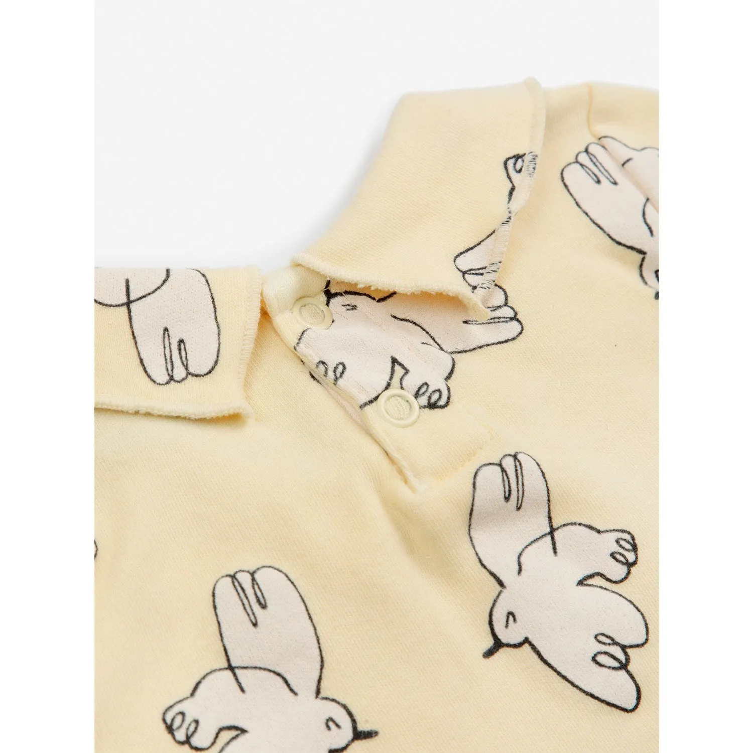 Bobo Choses Light Yellow Freedom Bird All Over Collar Shirt