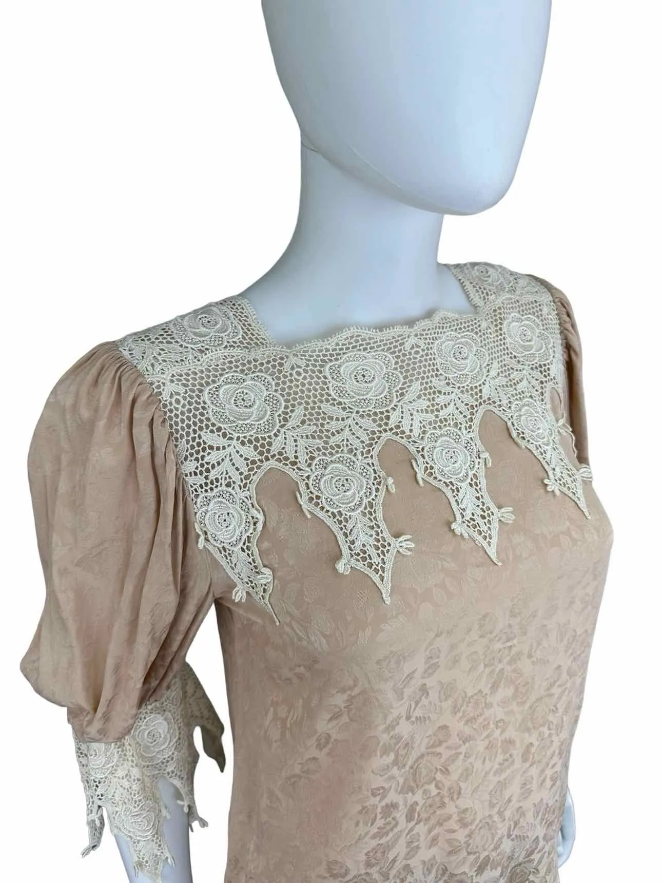 capriccio by digna Vintage Crochet Trim Blouse Size 4