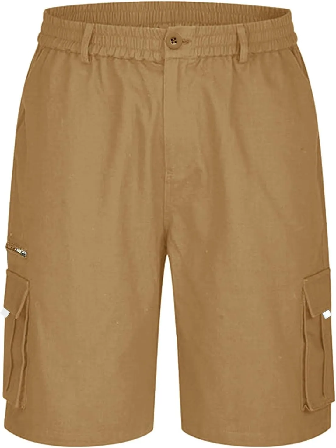 Cathalem Cargo Shorts for Men, Men's Elastic Waist Cargo Shorts Summer Relaxed Fit Outdoor Work Shorts Athletic Shorts