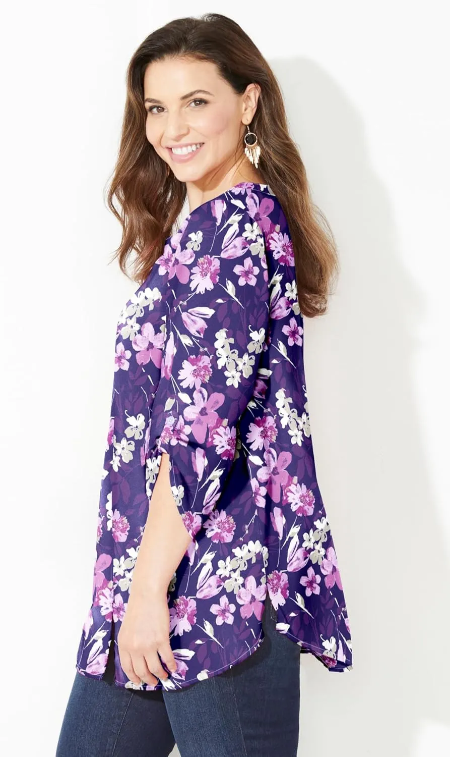 Catherines Women's Plus Size Breezeway Georgette Blouse
