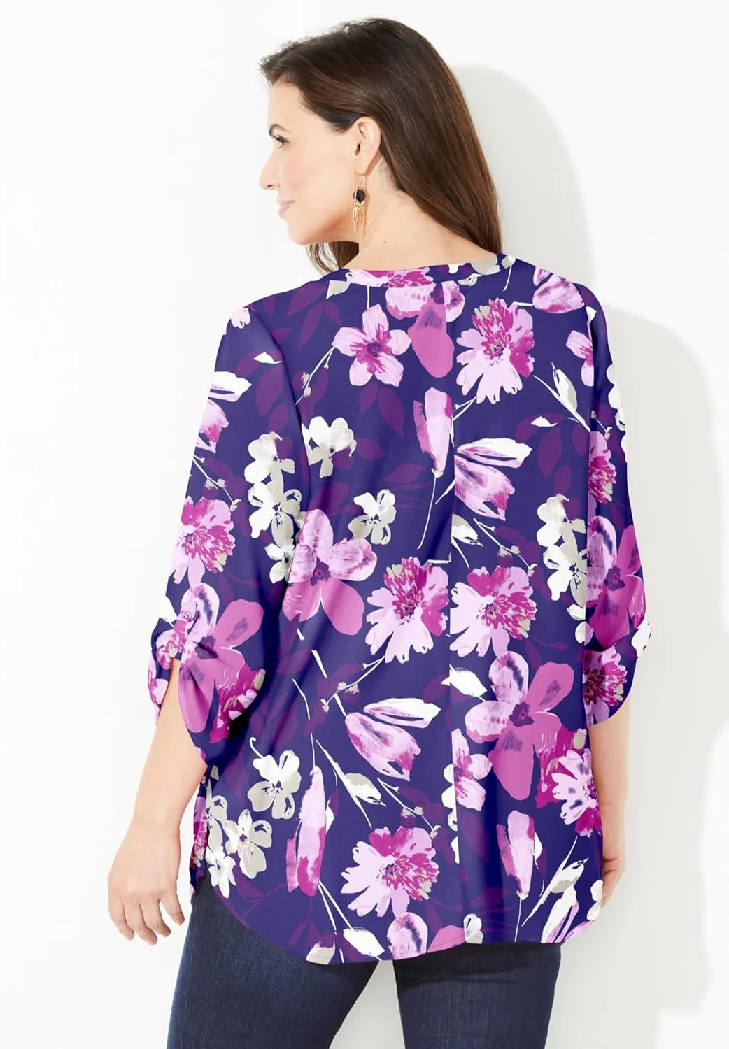 Catherines Women's Plus Size Breezeway Georgette Blouse