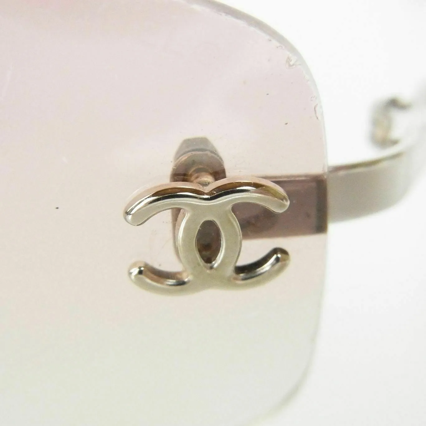 Chanel Rimless Gradient Pink CC Detail Sunglasses