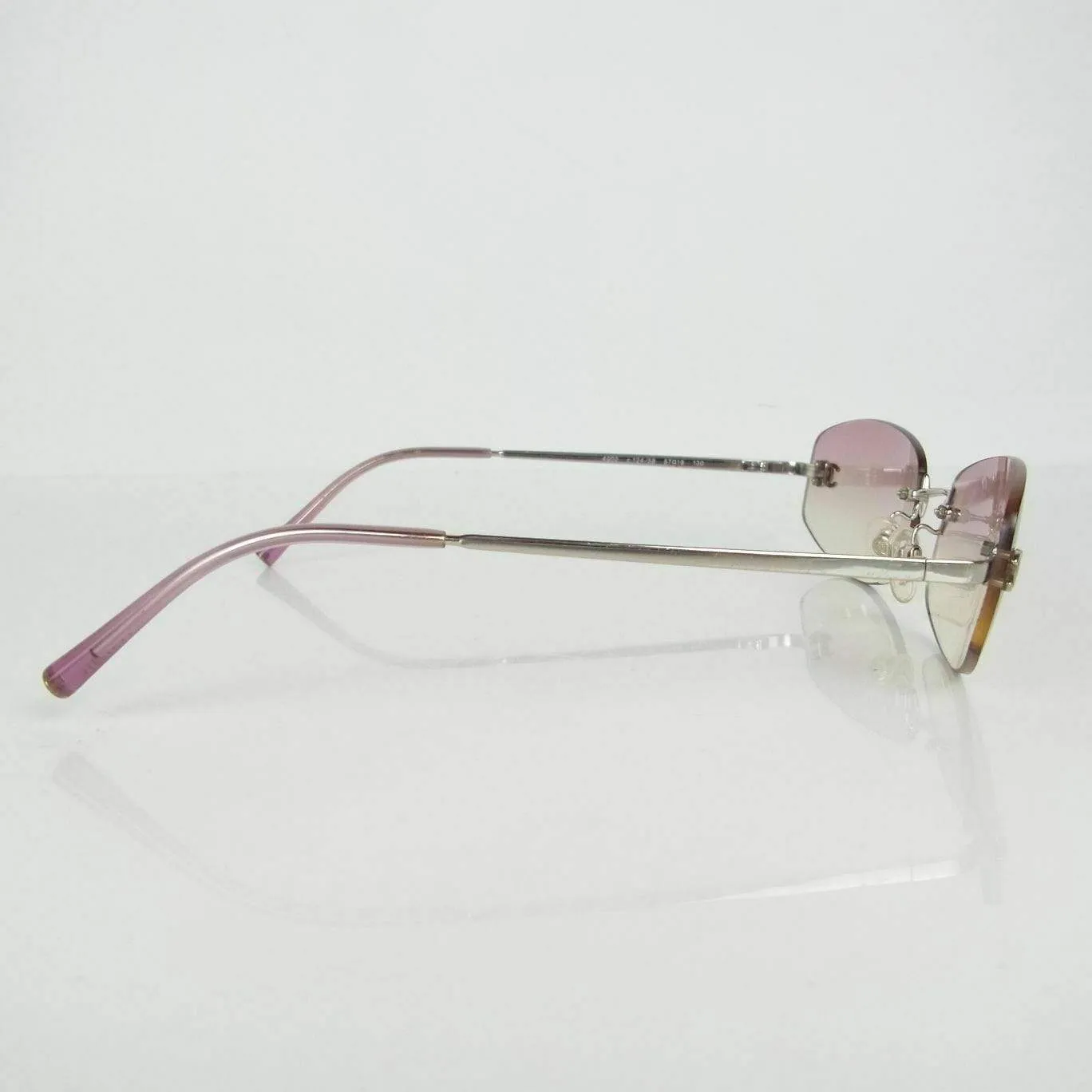 Chanel Rimless Gradient Pink CC Detail Sunglasses