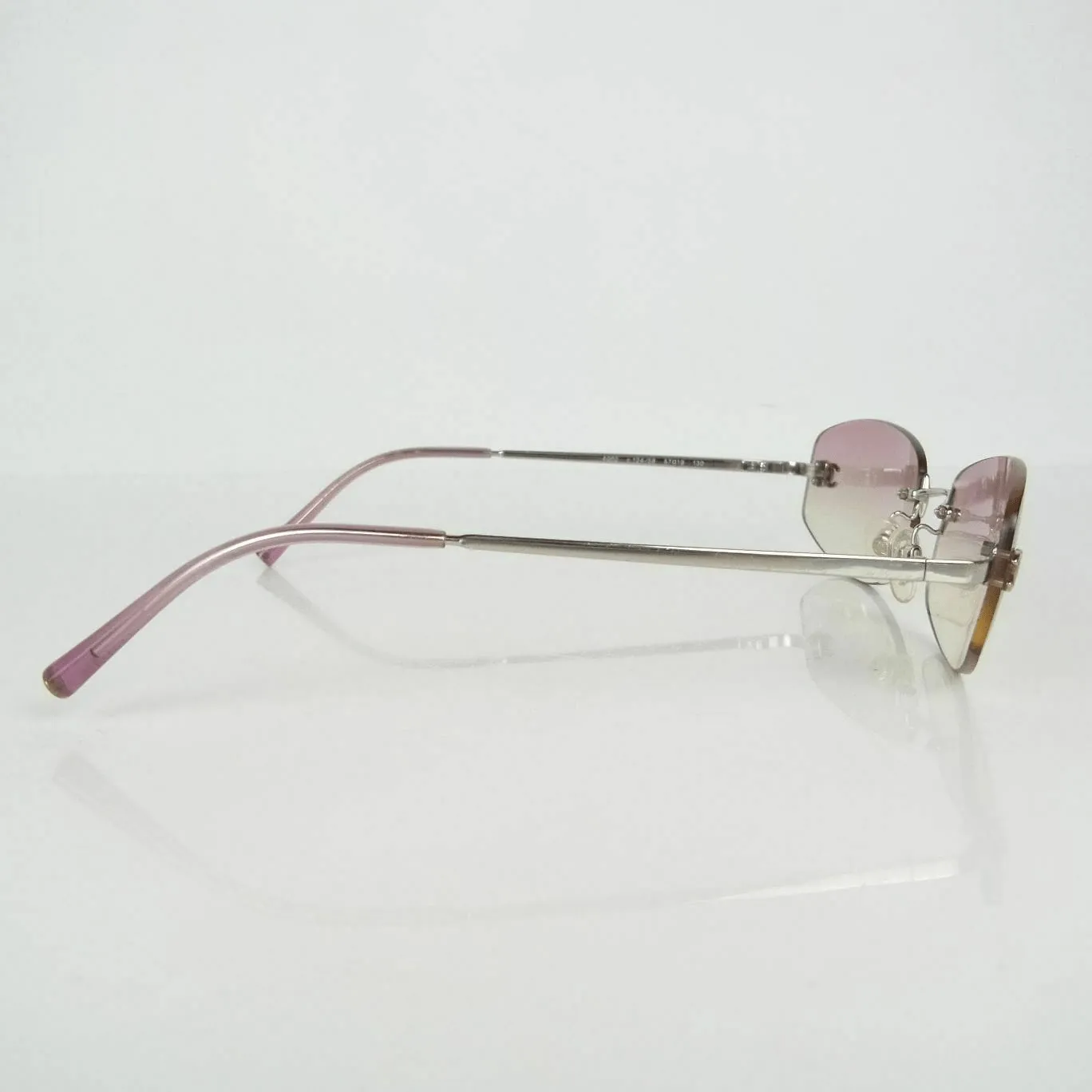 Chanel Rimless Gradient Pink CC Detail Sunglasses