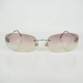 Chanel Rimless Gradient Pink CC Detail Sunglasses