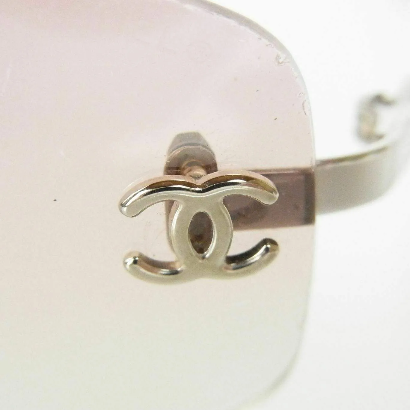 Chanel Rimless Gradient Pink CC Detail Sunglasses