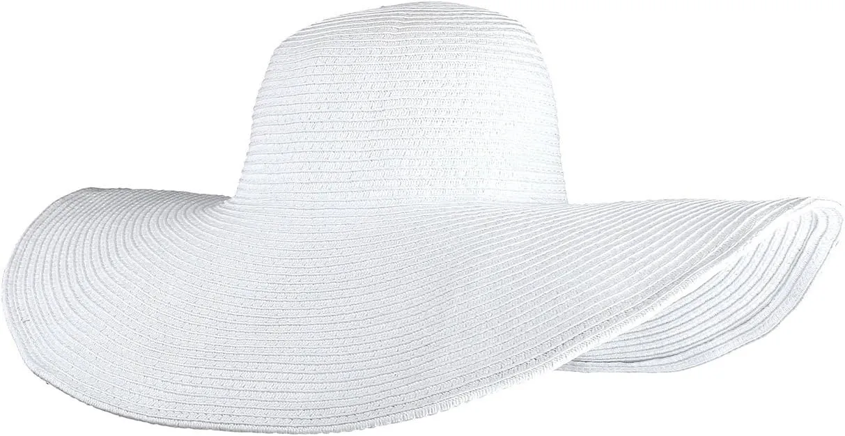 CHIC DIARY Womens Wide Brim Straw Hat Floppy Derby Hat Large Brim Beach Straw Sun Cap UPF 50 