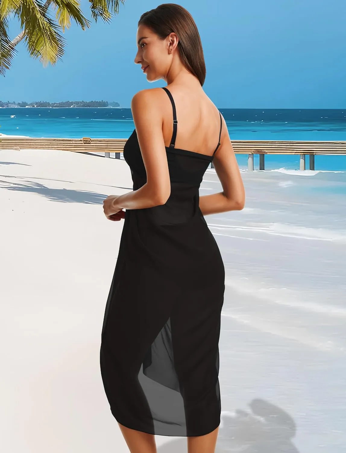 CHICGAL Sarong Wraps Swimsuit Coverup for Women Bathing Suit Cover Up Summer Bikini Beach Swimwear