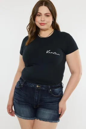 Curvy Girl Kayla Dark Denim Shorts