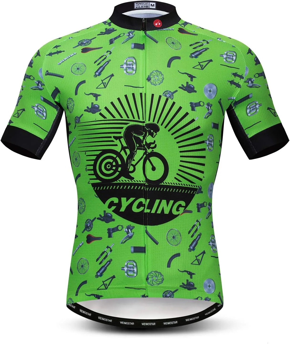 Cycling Jersey Men Short Sleeve Bike Shirt Breathable Bicycle Jacket Pockets