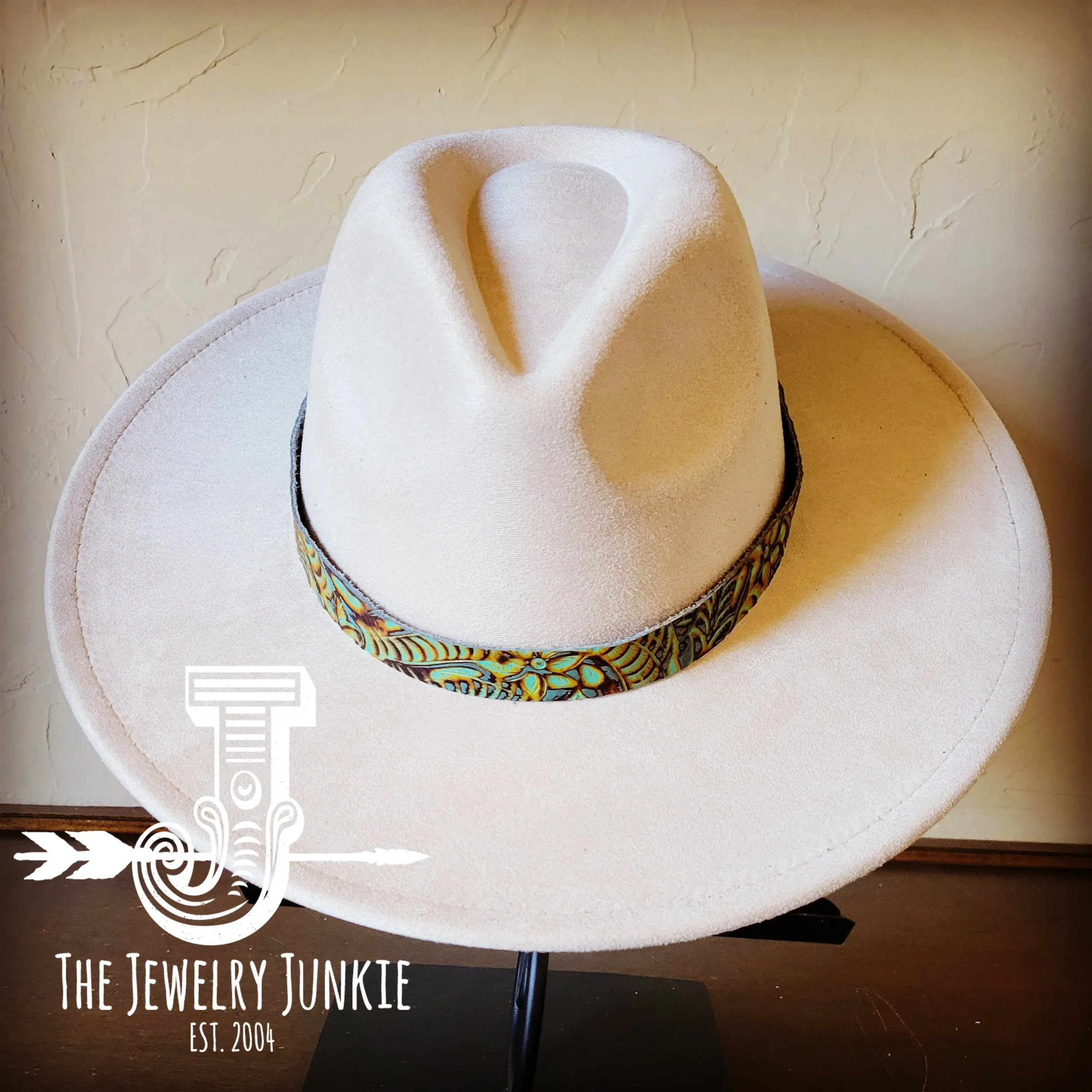 Dallas Turquoise Embossed Leather Hat Band Only 950h