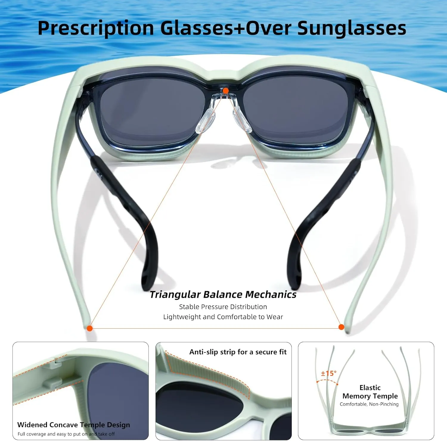 EYEBUDDY Fit Over Glasses Sunglasses for Kids Polarized Sunglasses:fitover sunglasses boys girls