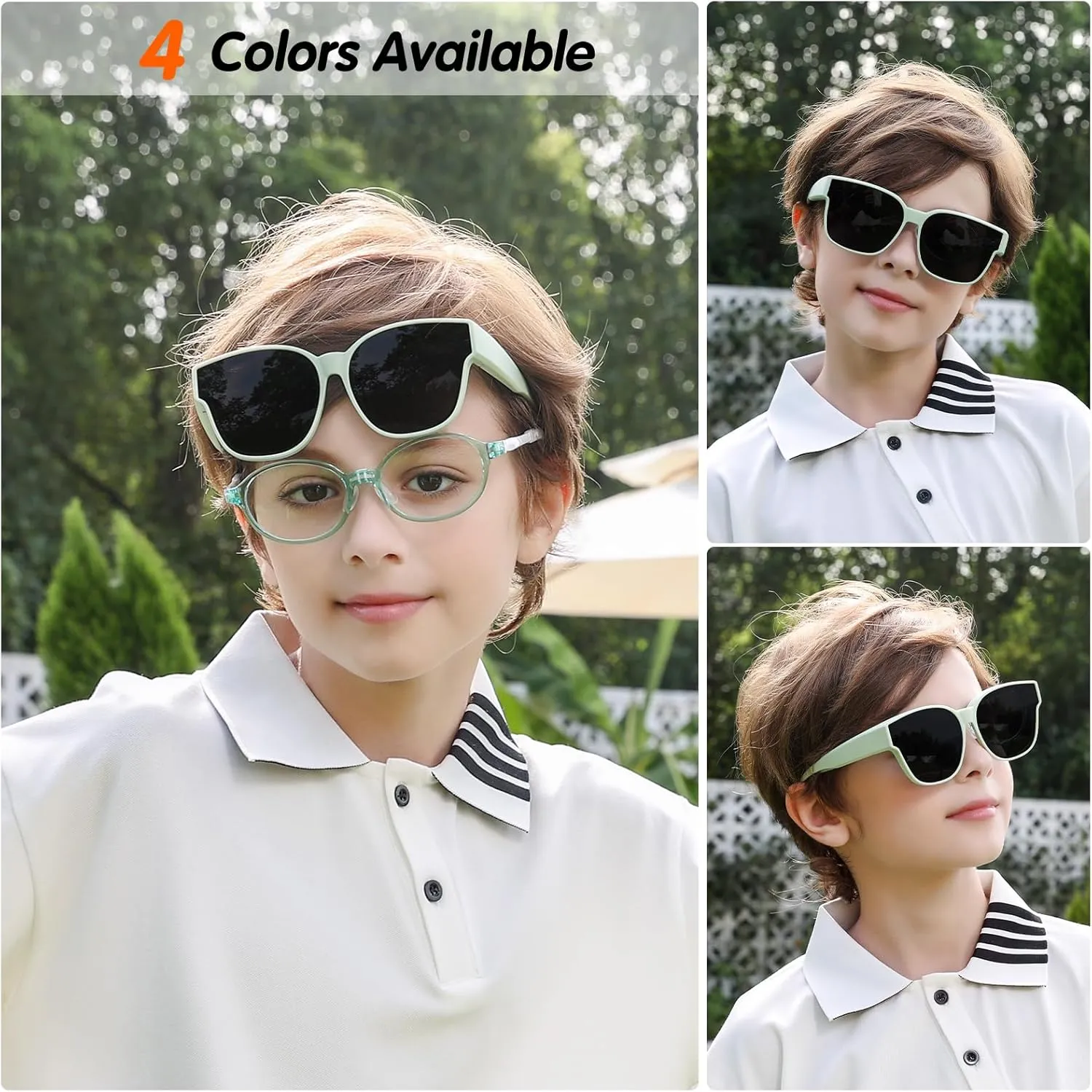 EYEBUDDY Fit Over Glasses Sunglasses for Kids Polarized Sunglasses:fitover sunglasses boys girls