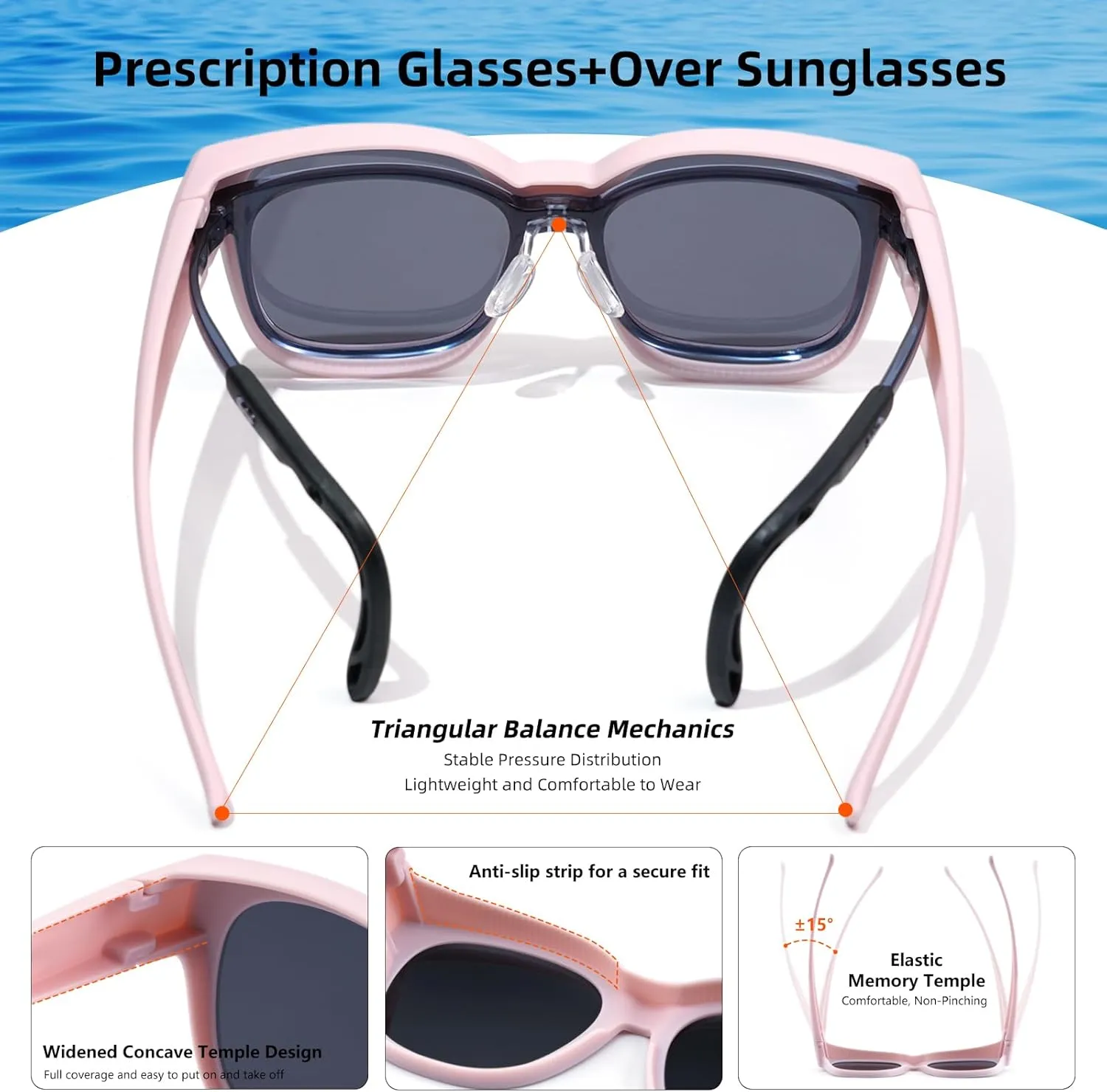 EYEBUDDY Fit Over Glasses Sunglasses for Kids Polarized Sunglasses:fitover sunglasses boys girls