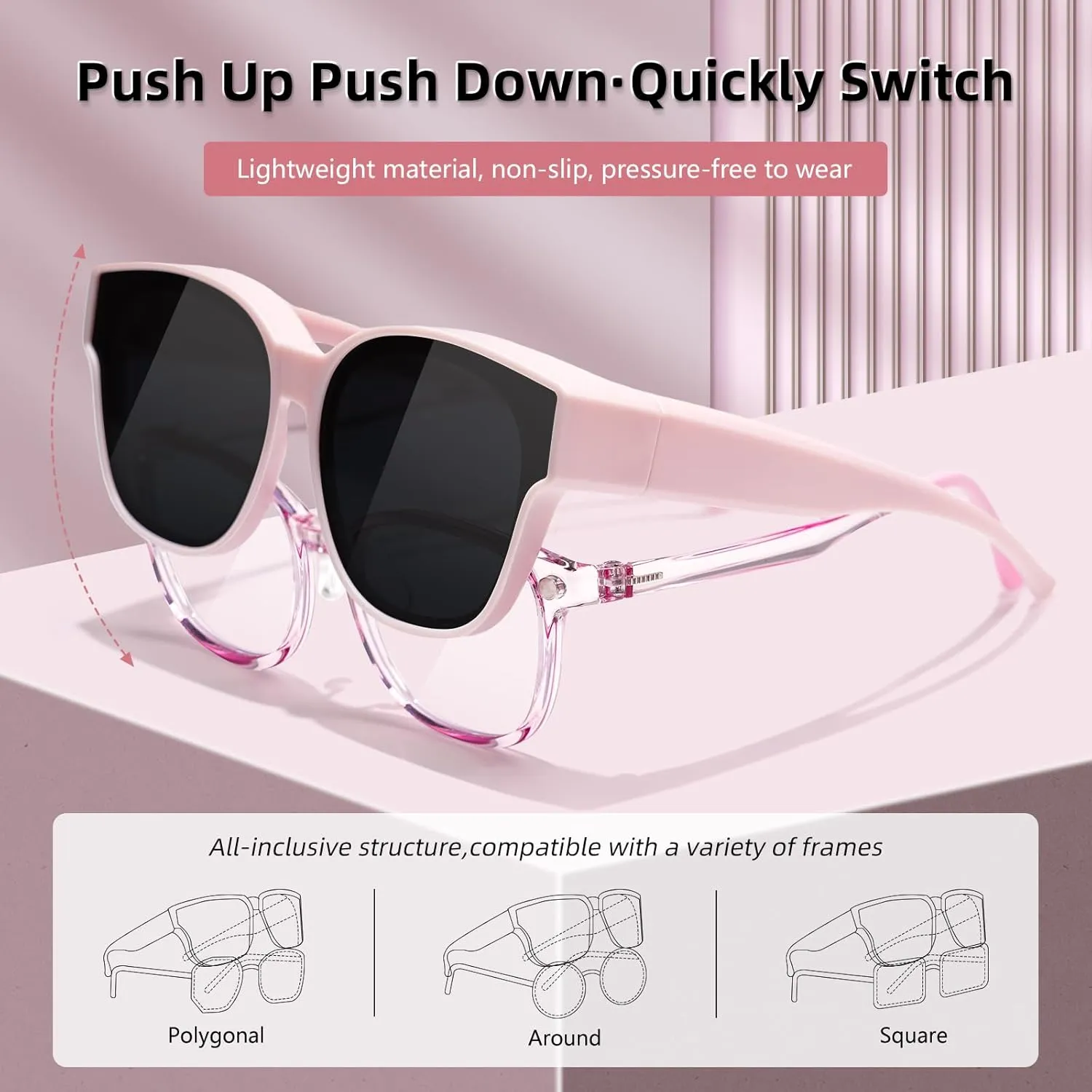 EYEBUDDY Fit Over Glasses Sunglasses for Kids Polarized Sunglasses:fitover sunglasses boys girls