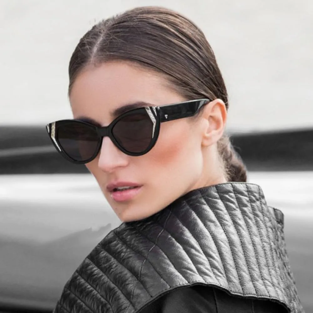 Fashion Cateye Sunglasses Women Vintage Cat Eye Sun Glasses Luxury Trendy Eyewear Sex Lady Elegant Shades Uv400