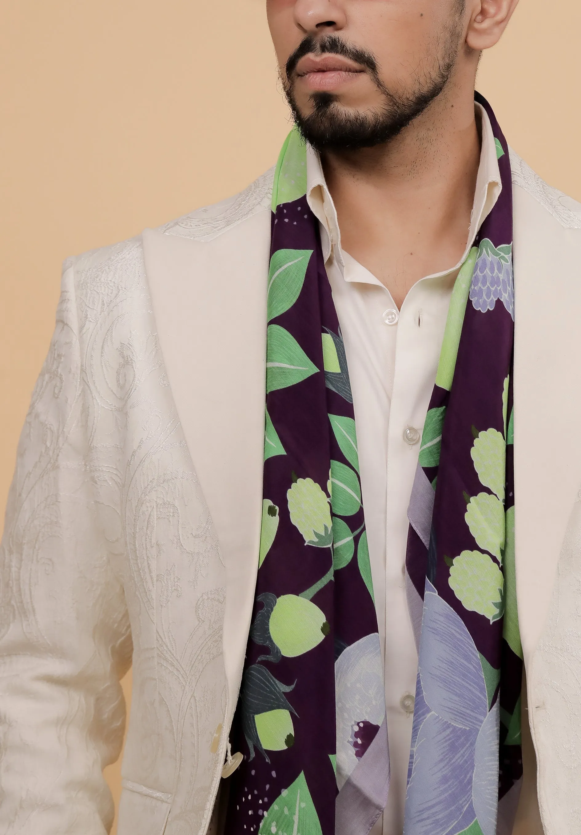 Fruitful Frenzy Men Cotton Scarf
