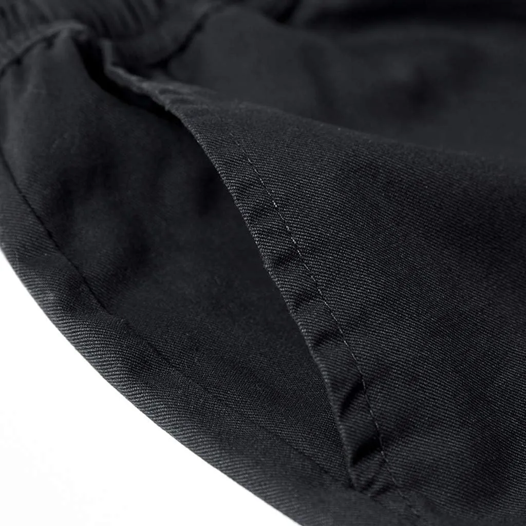 GIERIDUC Mens Cargo Shorts Elastic Drawstring Athletic Shorts Summer Casual Cotton Shorts Big & Tall Relaxed Fit Work Shorts