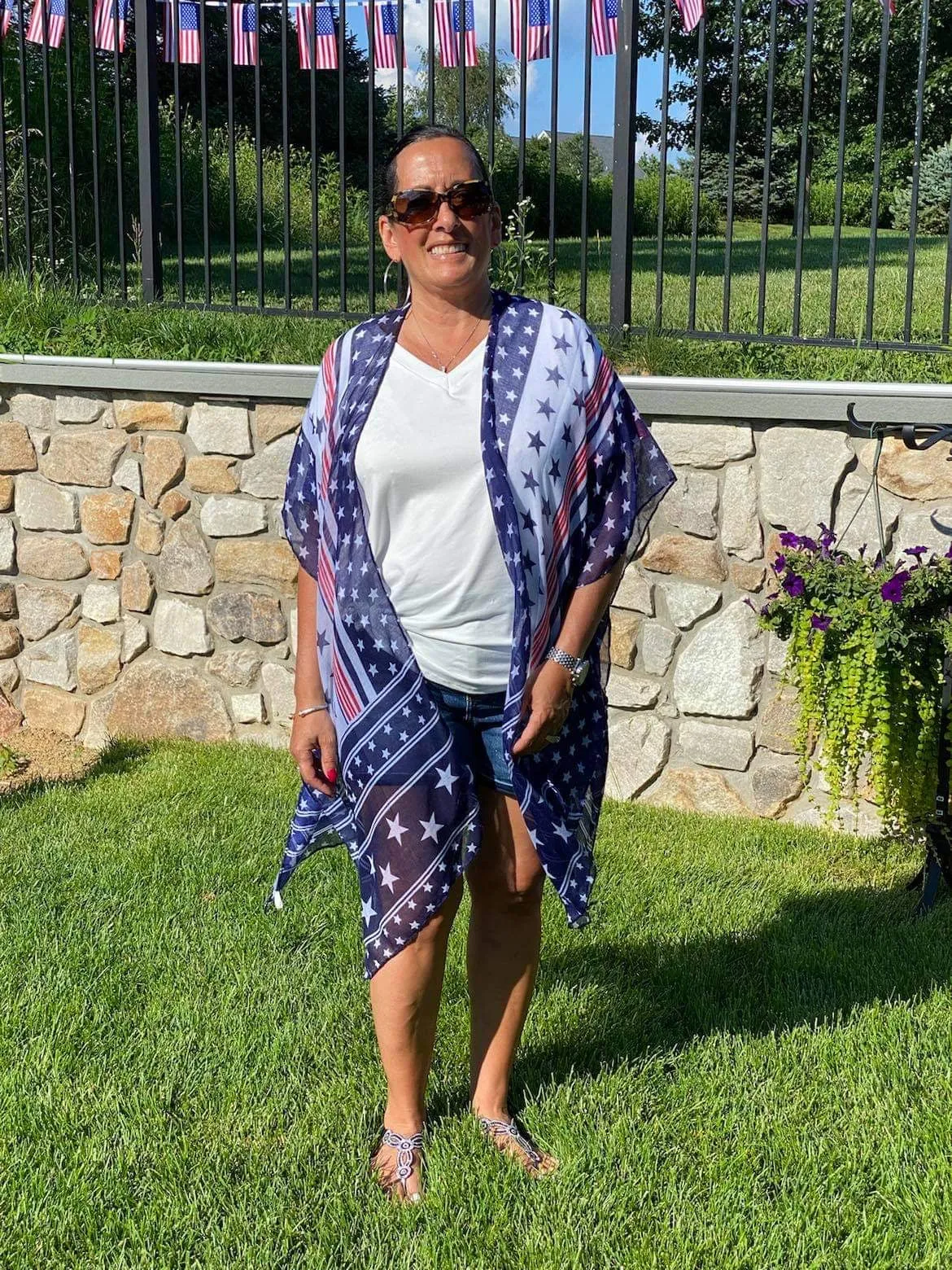In My Glory Stars & Stripes Kimono