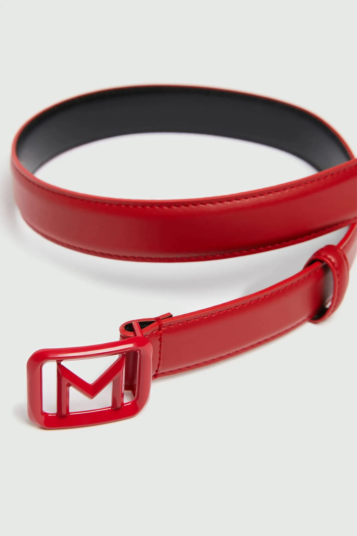Marella Pressa 2423506036200 Red Leather Belt