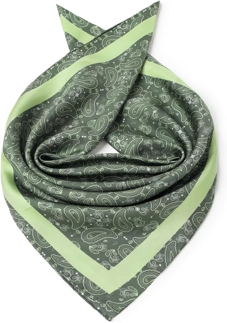 Men 100 Silk Twill Square Scarf 26"x26" Neck Scarves Wrap Business Casual Breathable Lightweight