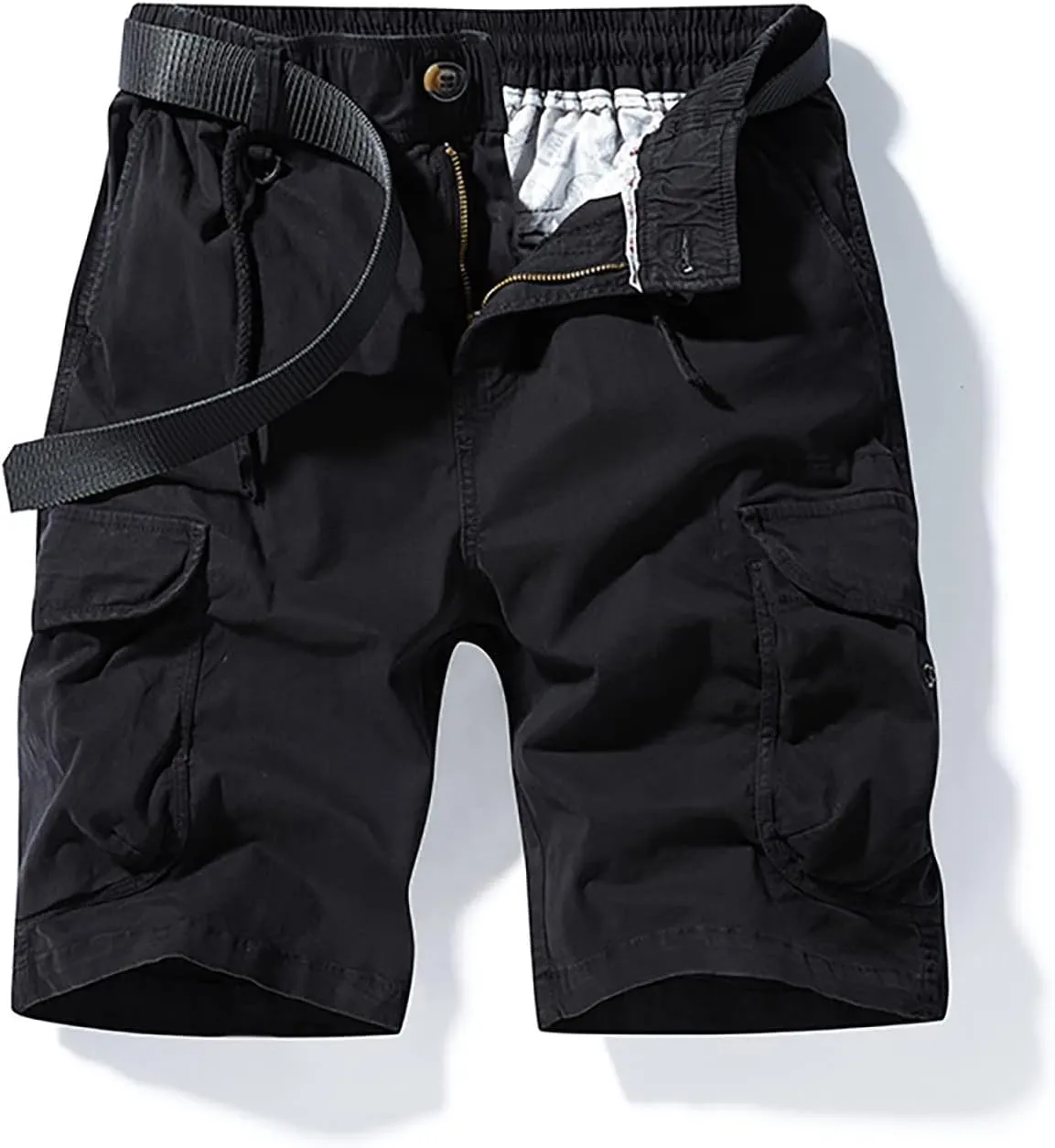 Men's Cotton Twill Cargo Shorts Classic Relaxed Fit Tactical Shorts Casual Outdoor Fishing Shorts with Multi Pockets