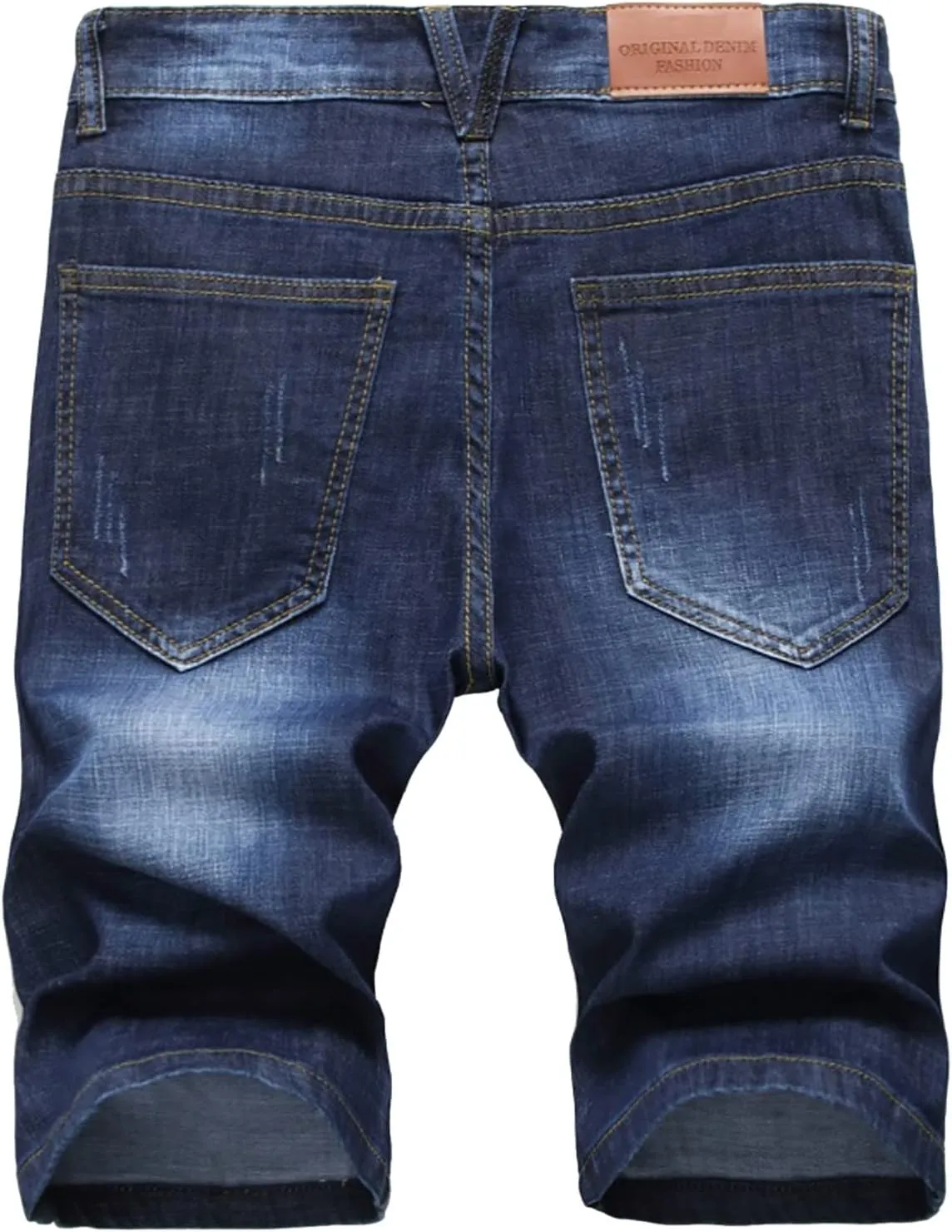 Mens Jean Shorts Summer Relaxed-Fit Ripped Bermuda Shorts Fashion Distressed Denim Shorts Casual Summer Work Shorts