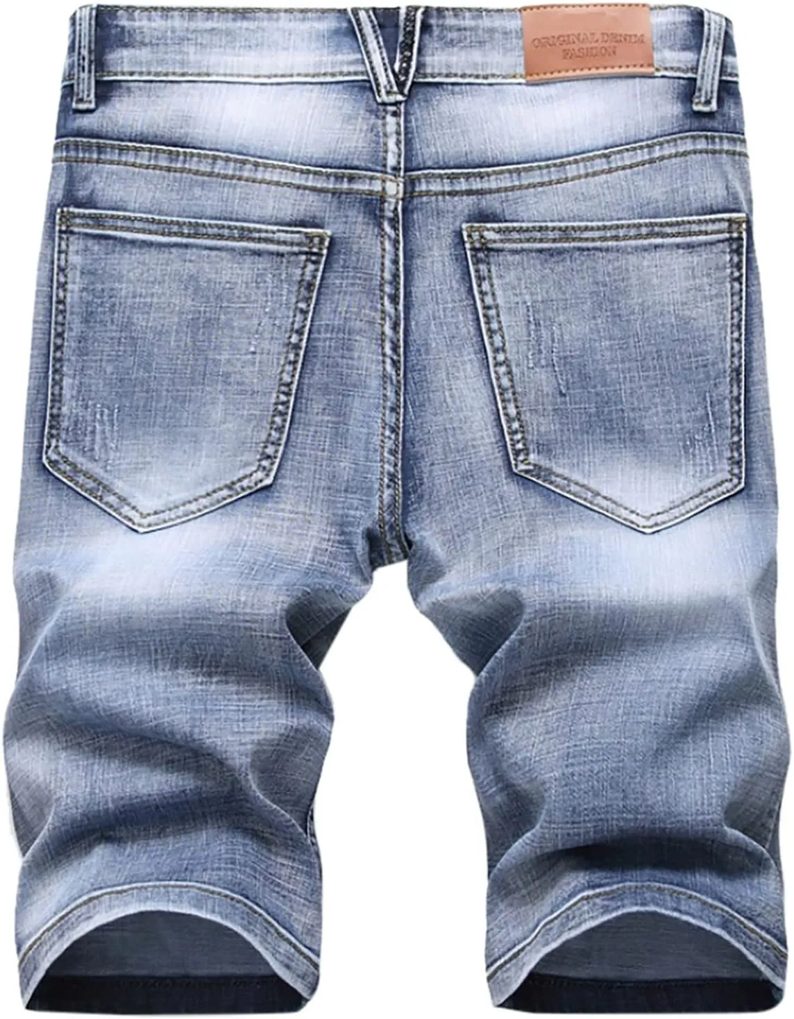 Mens Jean Shorts Summer Relaxed-Fit Ripped Bermuda Shorts Fashion Distressed Denim Shorts Casual Summer Work Shorts