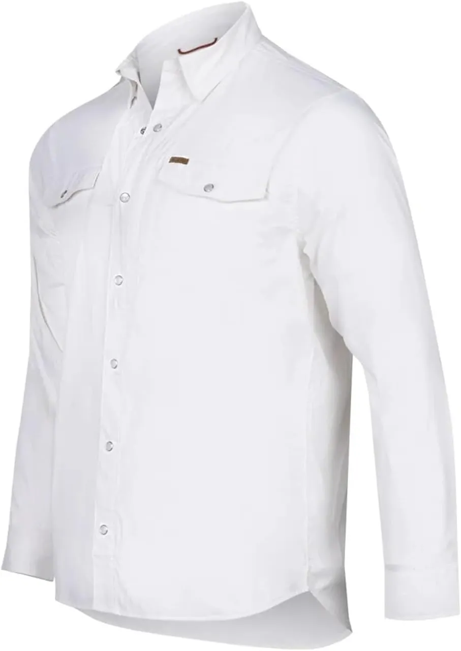 Men's Long Sleeve Stockyard Button Down Shirt, Breathable Performance Work Shirt for Farmers and Ranchers with UPF30