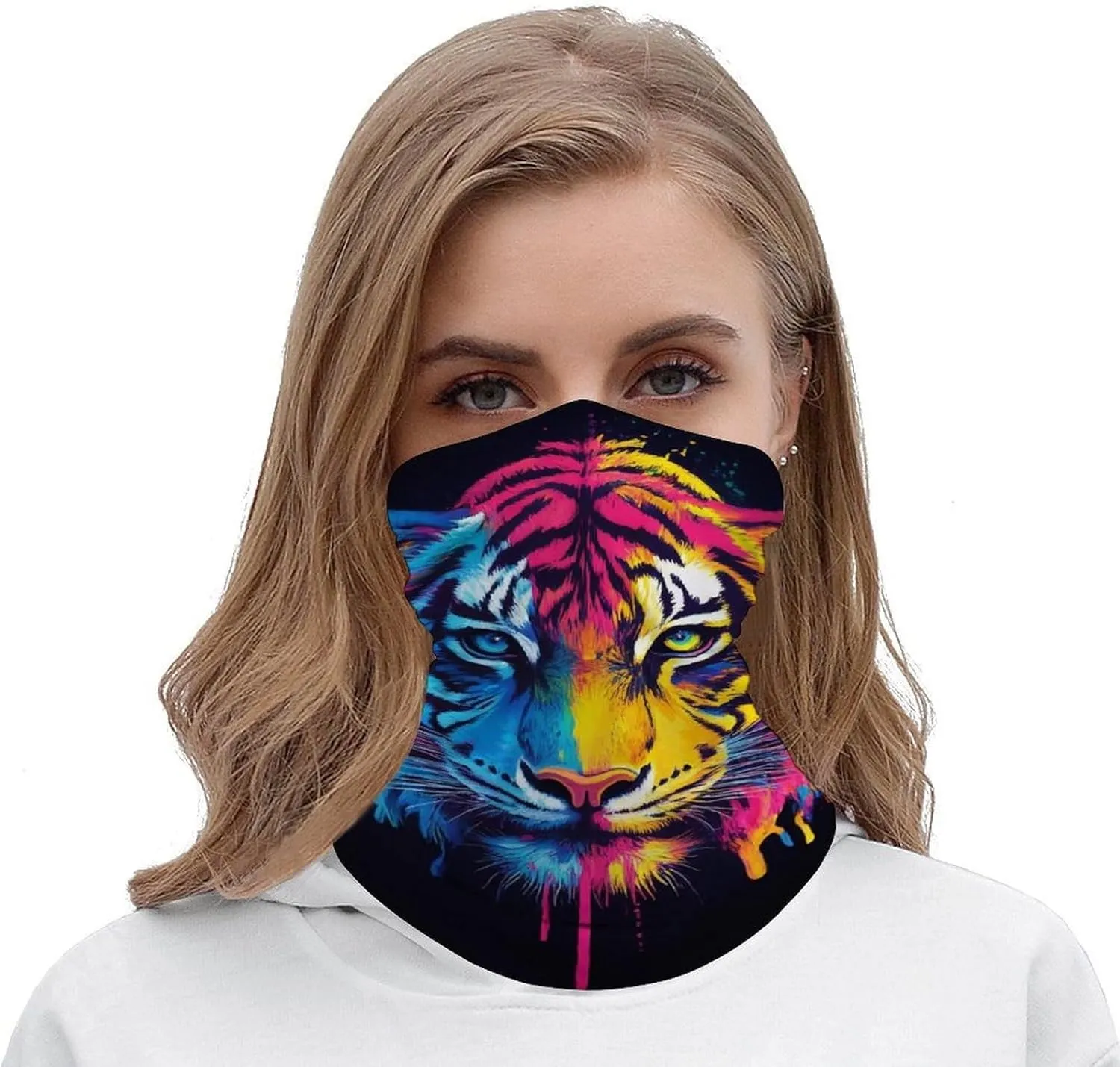 Men's Neck Gaiter Balaclava, Breathable Cooling Face Cover Head Wrap Bandana Face Mask Scarf for Outdoor Sport