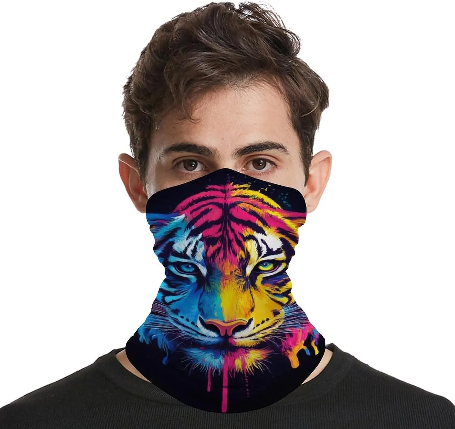 Men's Neck Gaiter Balaclava, Breathable Cooling Face Cover Head Wrap Bandana Face Mask Scarf for Outdoor Sport
