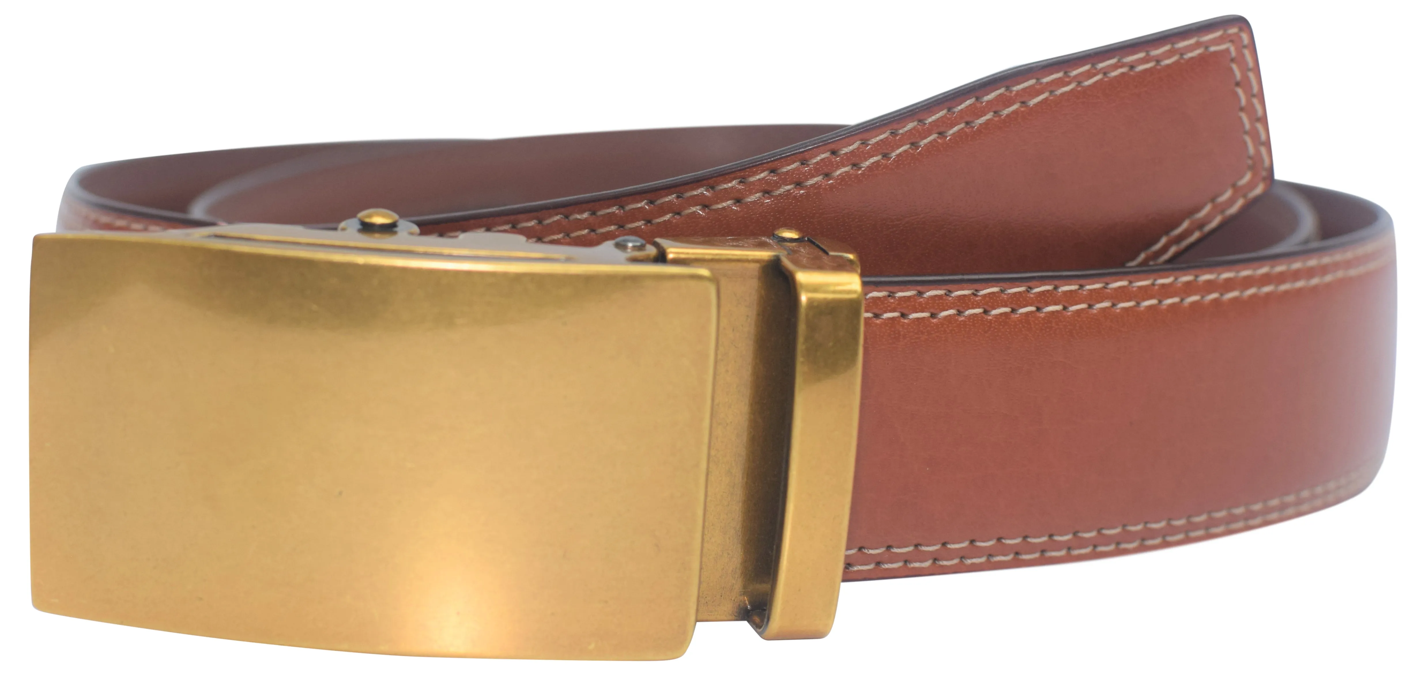Mens Ratchet Belt Genuine Leather Belts For Men Adjustable Automatic Buckle