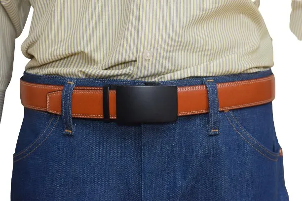Mens Ratchet Belt Genuine Leather Belts For Men Adjustable Automatic Buckle