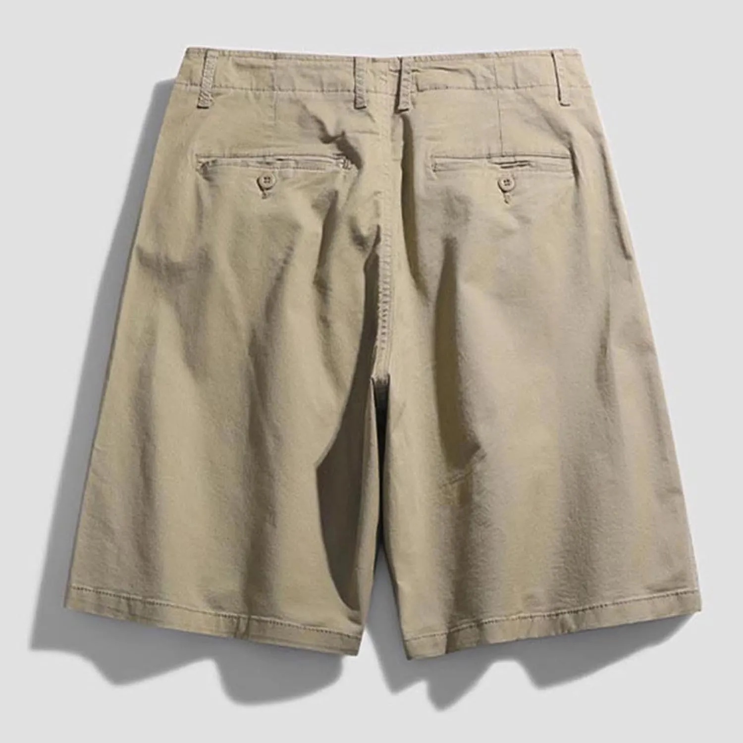 Mens Shorts Cotton Straight Shorts Men's Casual Flat Front Chino Shorts Relaxed Fit Slacks Shorts Summer Cargo Sports