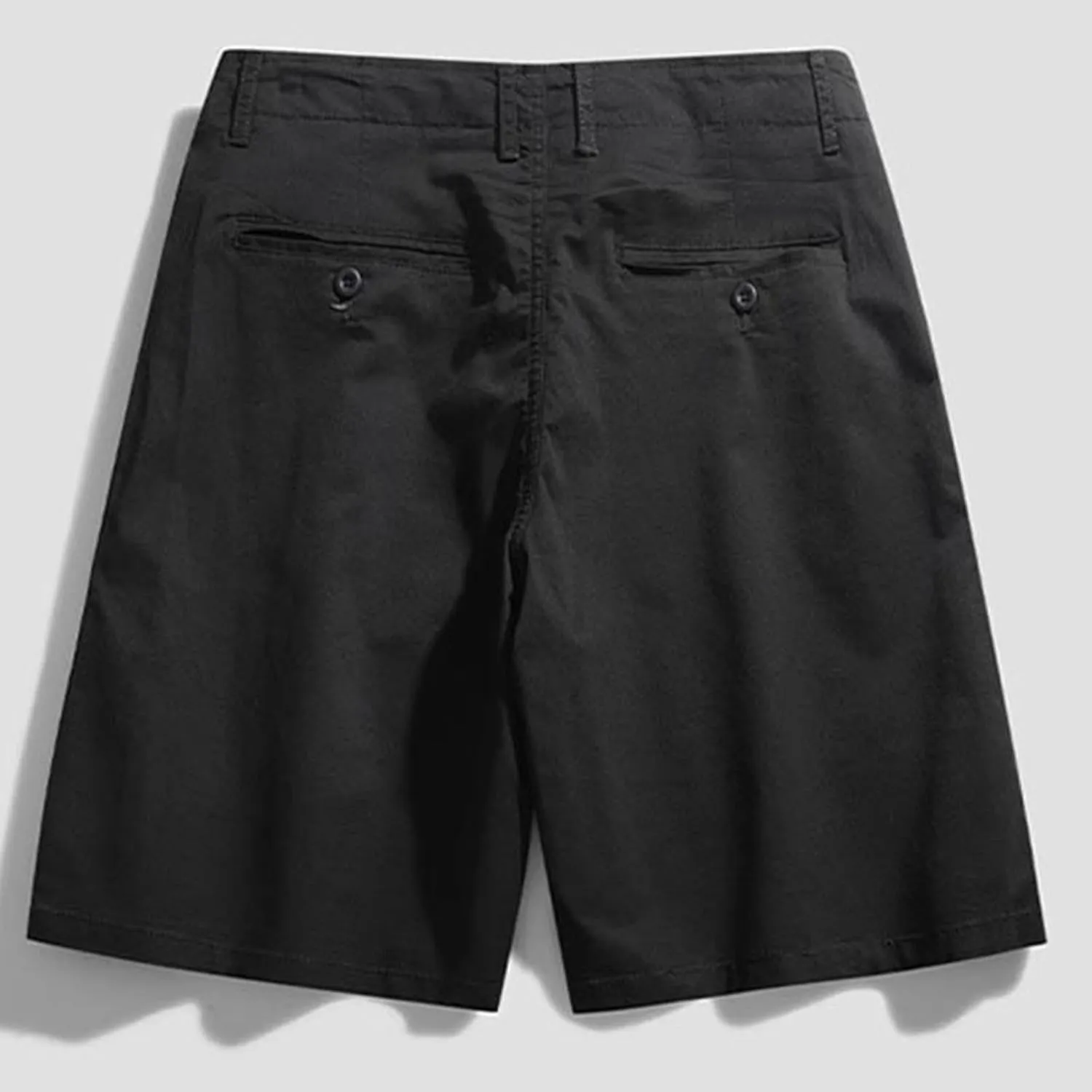Mens Shorts Cotton Straight Shorts Men's Casual Flat Front Chino Shorts Relaxed Fit Slacks Shorts Summer Cargo Sports