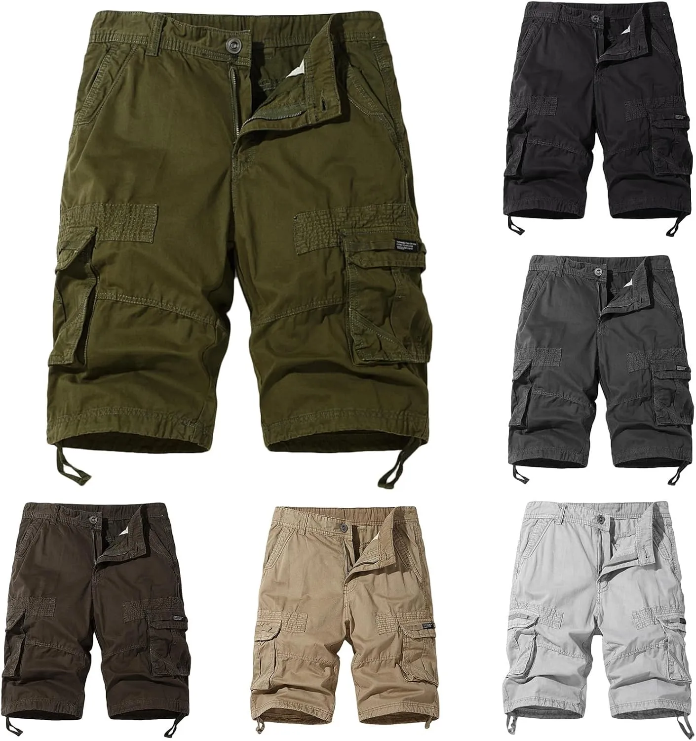 Men's Tactical Shorts Sports Leisure Multi-Pockets Cargo Shorts Relaxed Summer Short Pants