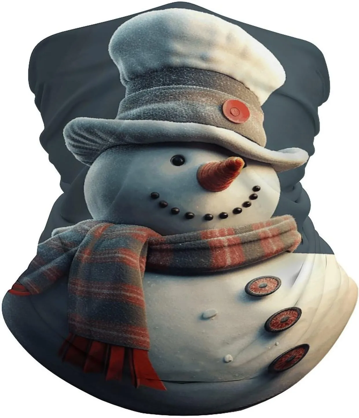 Neck Gaiter for Women Men Snowman Wearing Hat Bandana Balaclava Face Mask Elastic Face Scarf Windproof Head Wrap Cooling Breathable Face Cover for Cycling Sports Outdoor