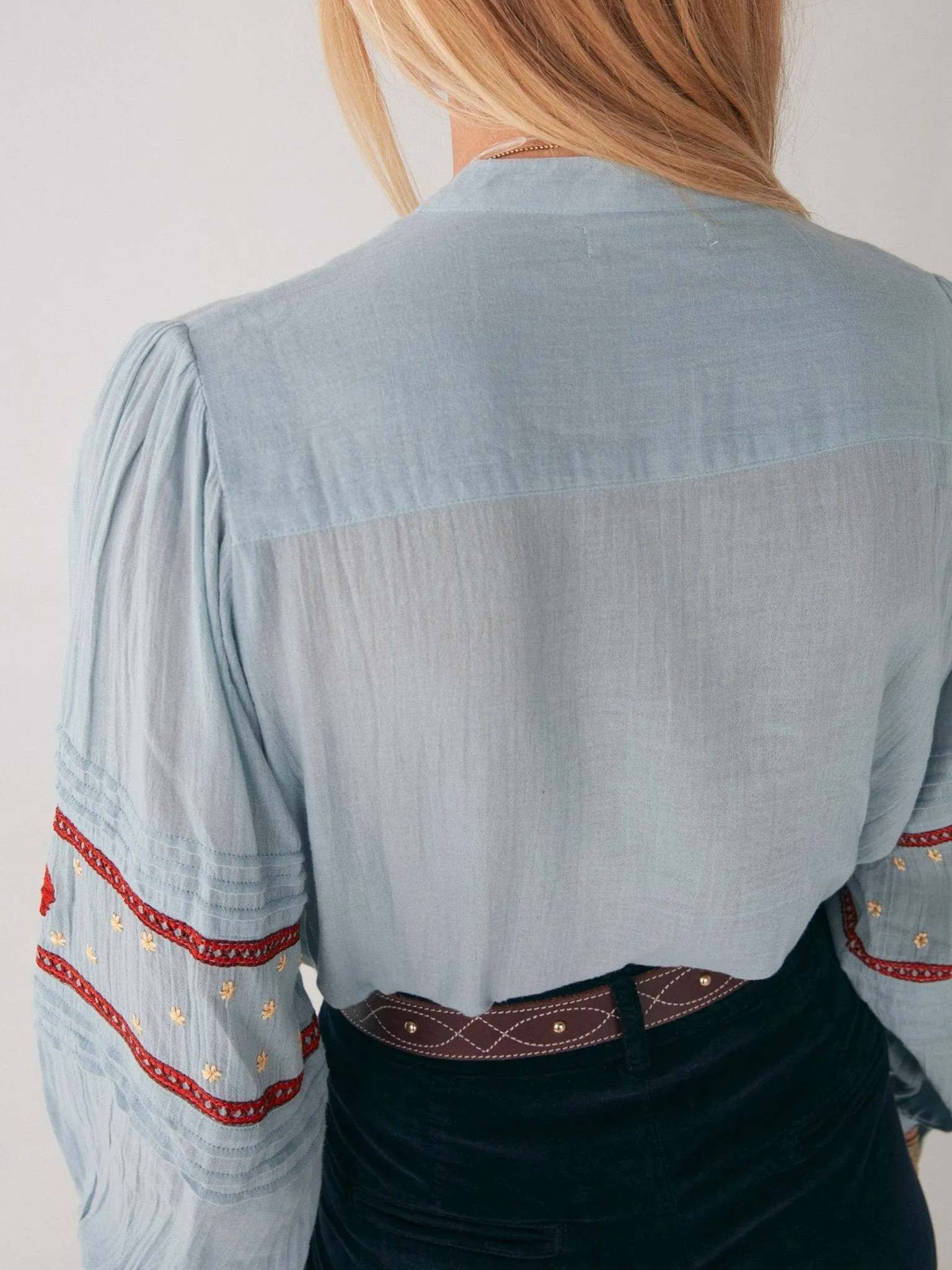 Ninette Blouse - Navajo Bleu