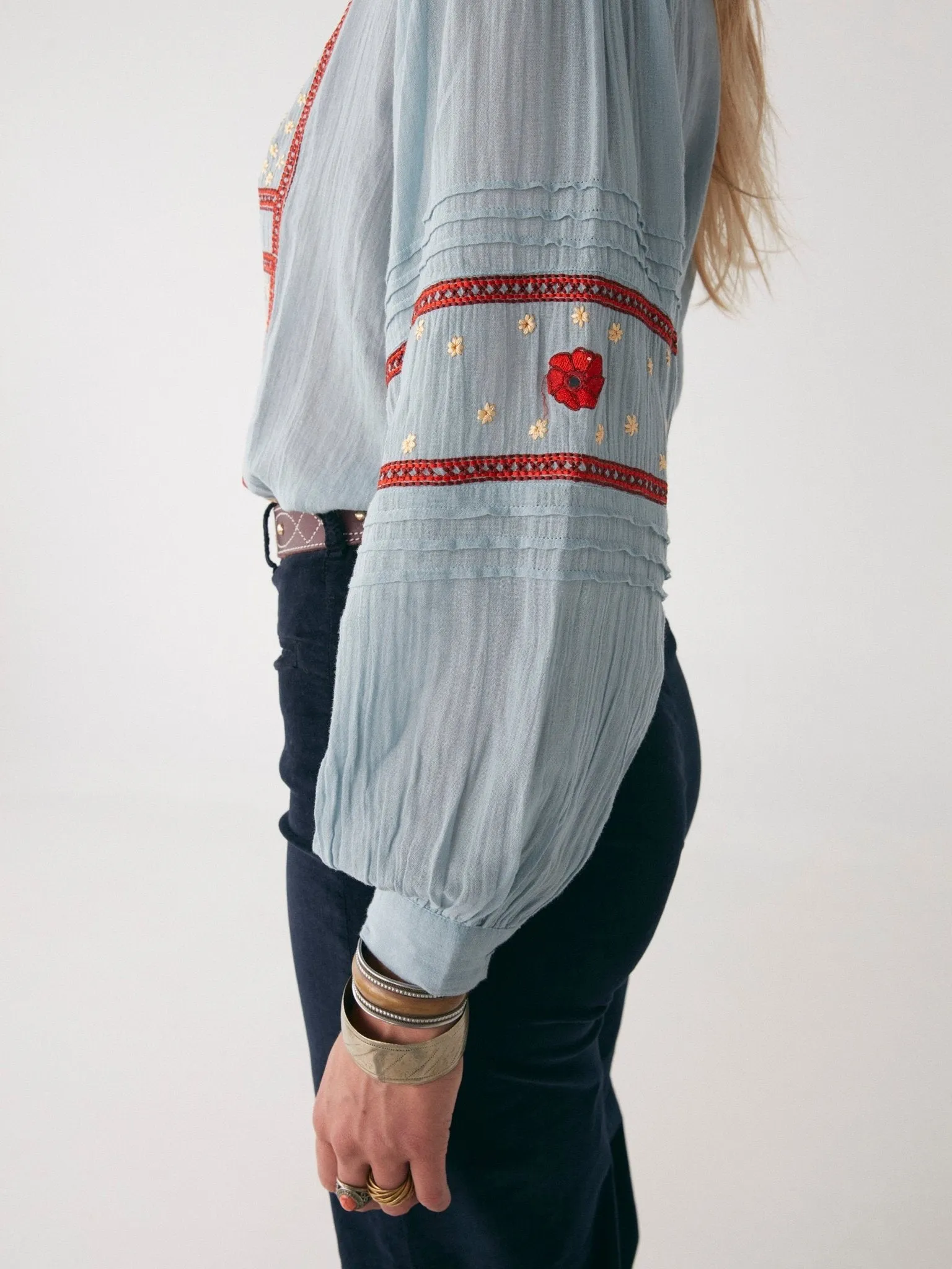 Ninette Blouse - Navajo Bleu