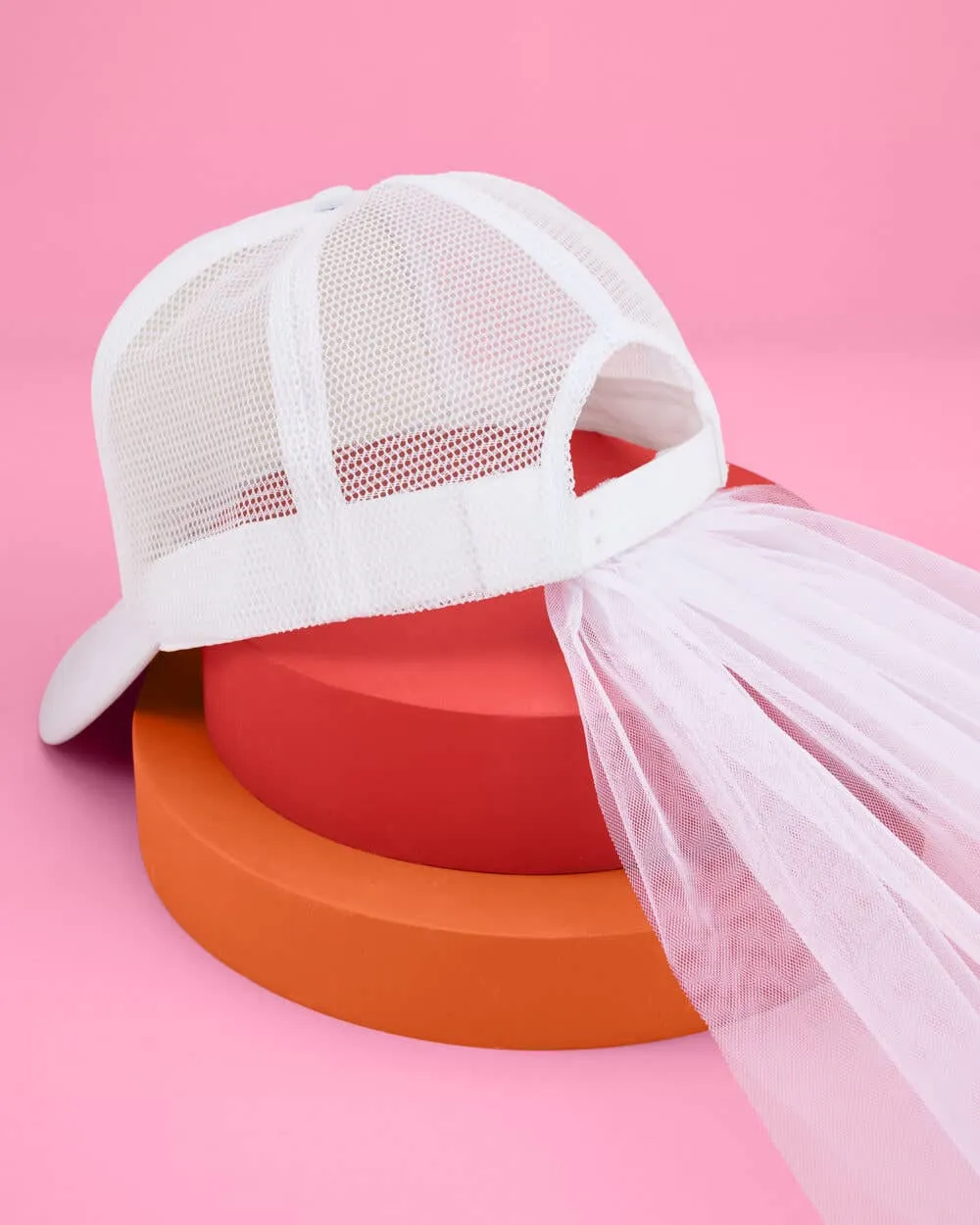Pearl Bride Trucker Hat with Veil