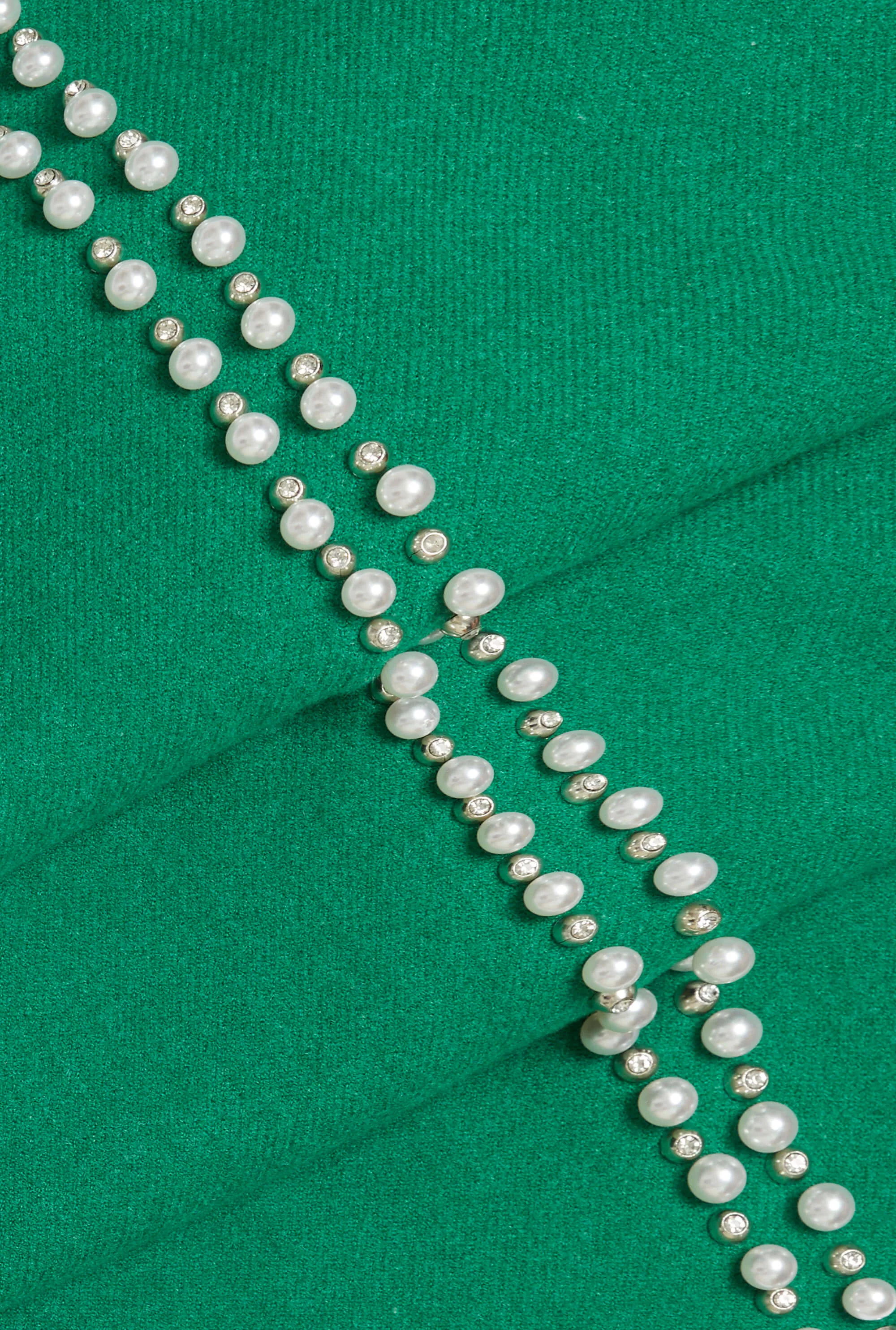Pearl Detail Scarf Green