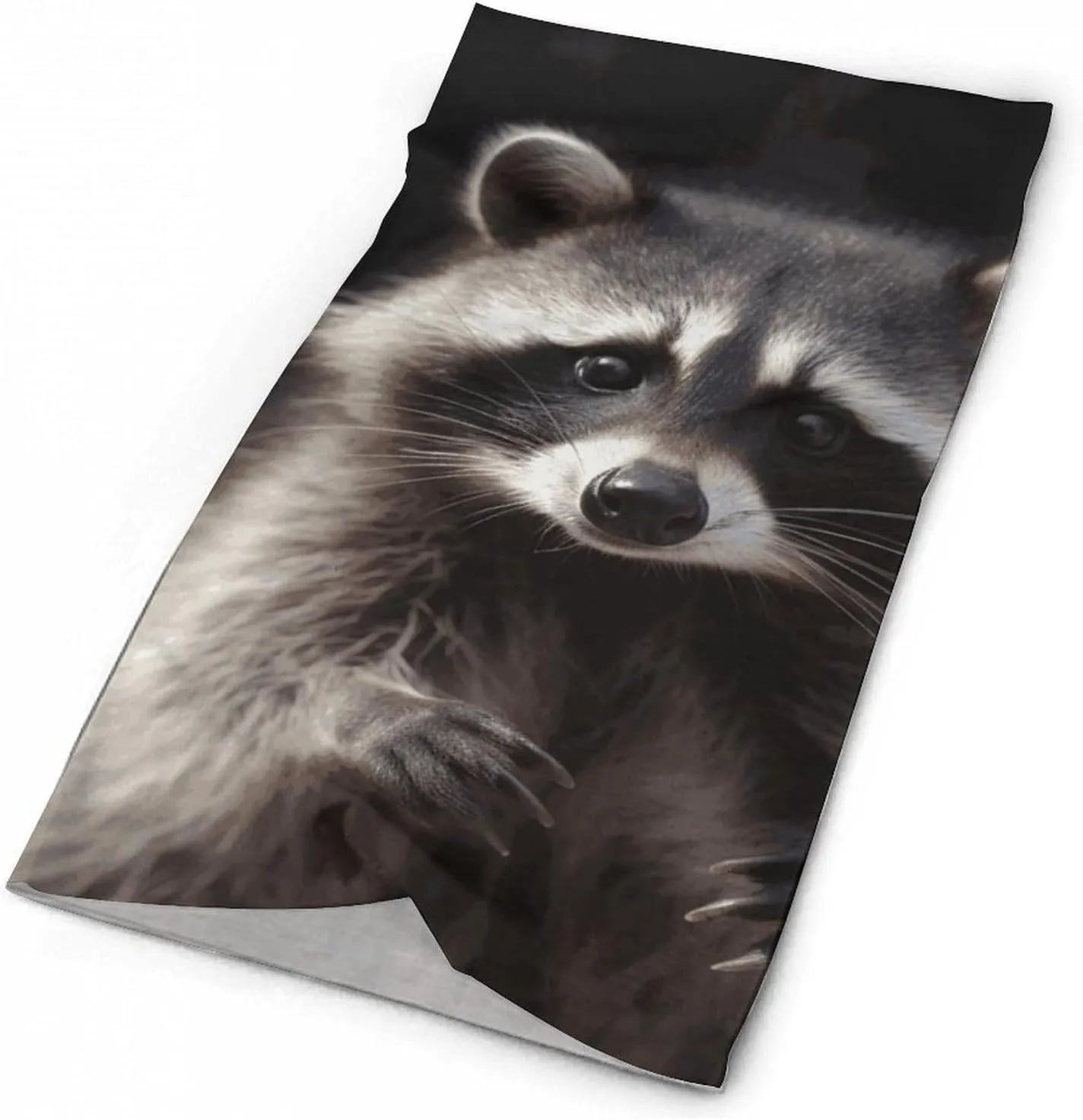 Scarf for Men Women Cute Raccoon Neck Gaiter Breathable Bandana Warmer Balaclava Windproof Face Mask Sun Protection Headwear Head Wrap for Skiing Hiking Cycling